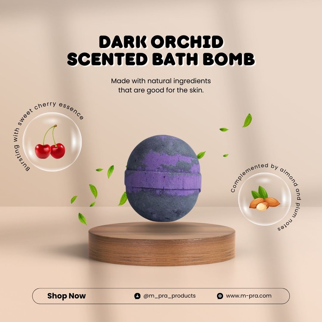 Hand-Made "Dark Orchid" Scented Bath Bomb