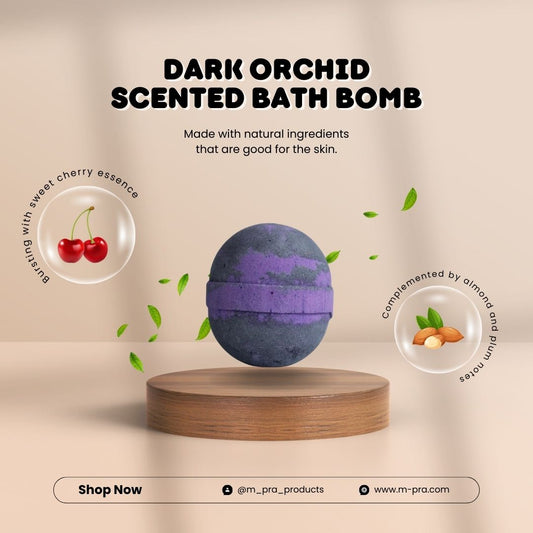 Hand-Made "Dark Orchid" Scented Bath Bomb