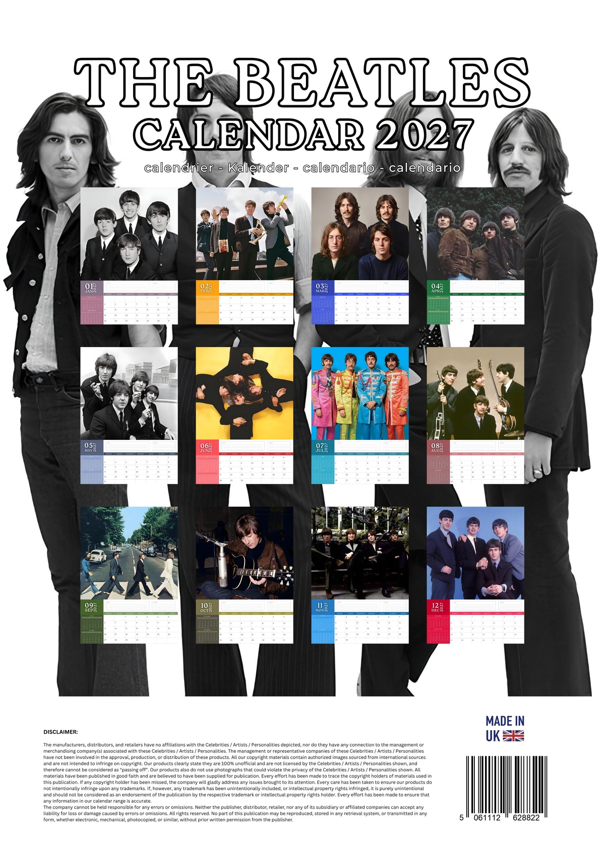 The Beatles Music Calendar 2027 – M-PRA Range