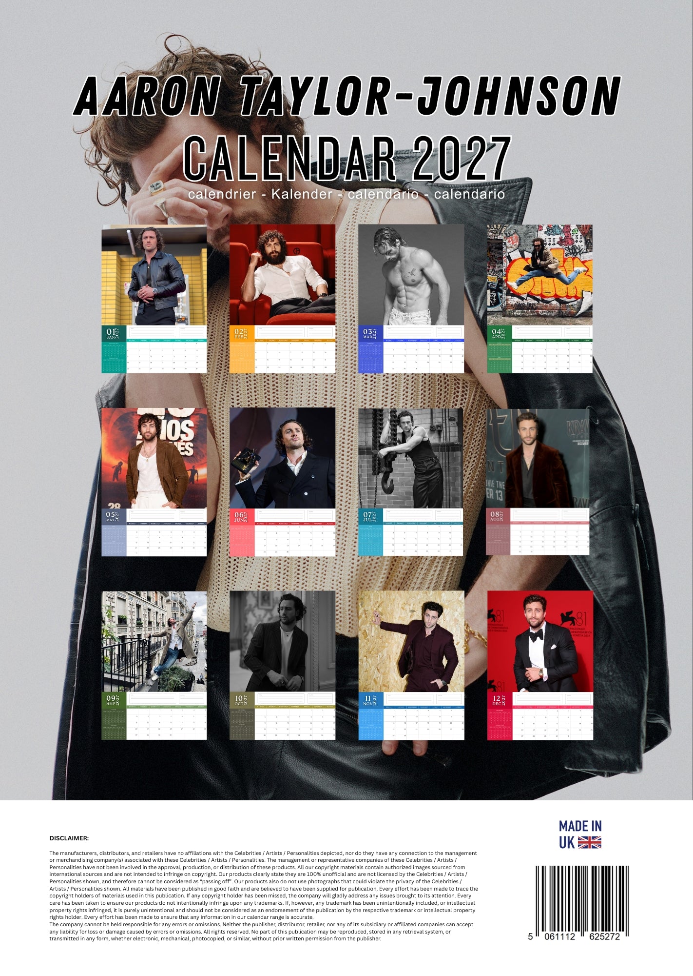 Aaron Taylor-Johnson Calendar 2027 – M-PRA Range