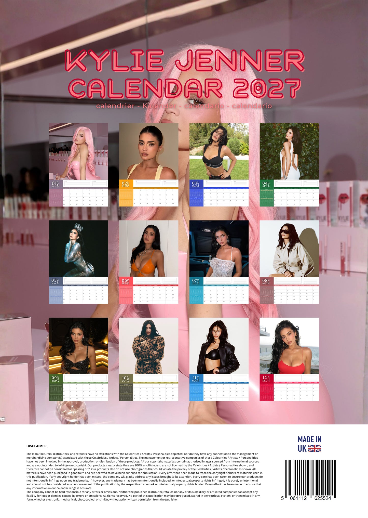 Kylie Jenner Celebrity Calendar 2027 – M-PRA Range