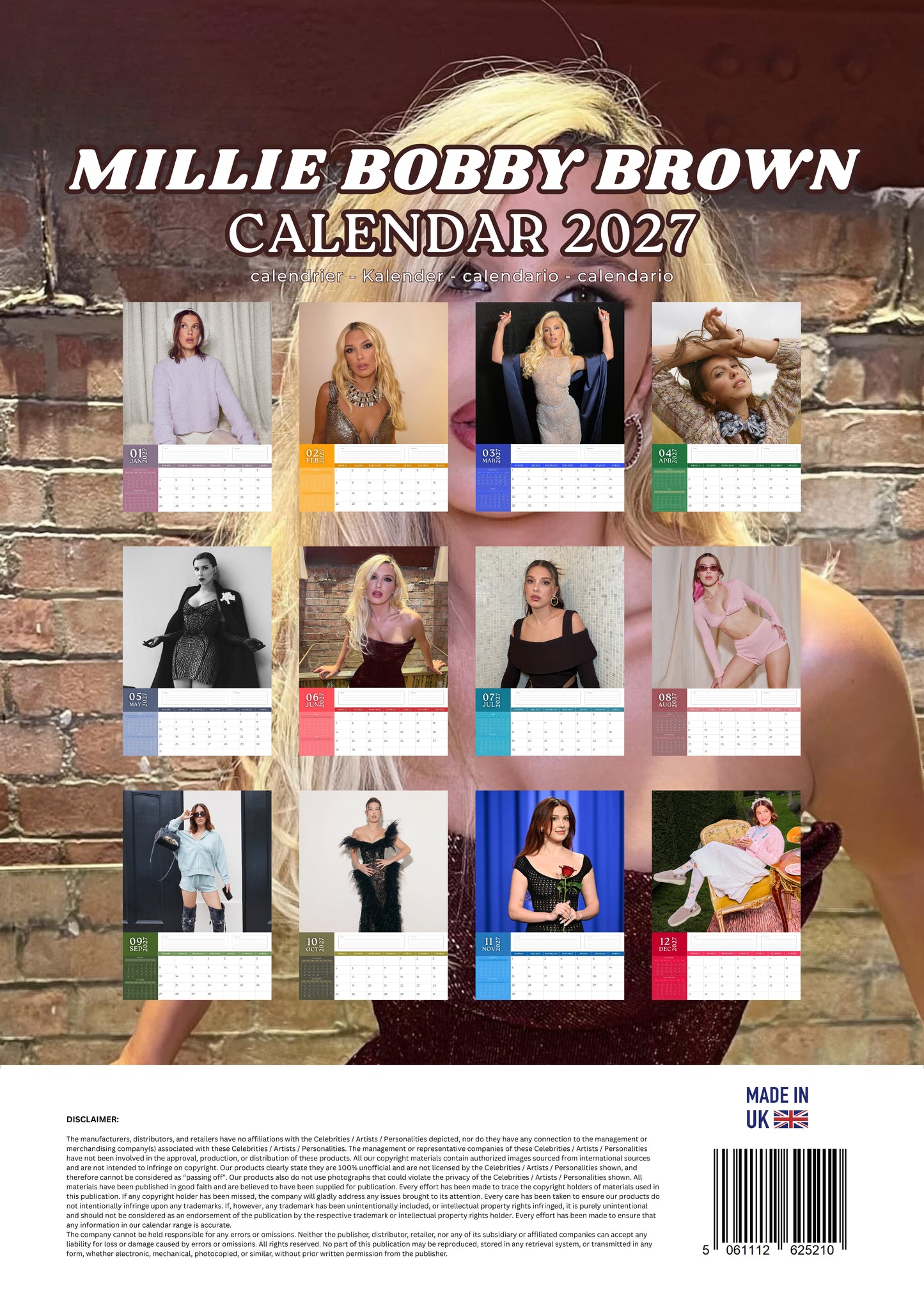 Millie Bobby Brown Celebrity Calendar 2027 – M-PRA Range