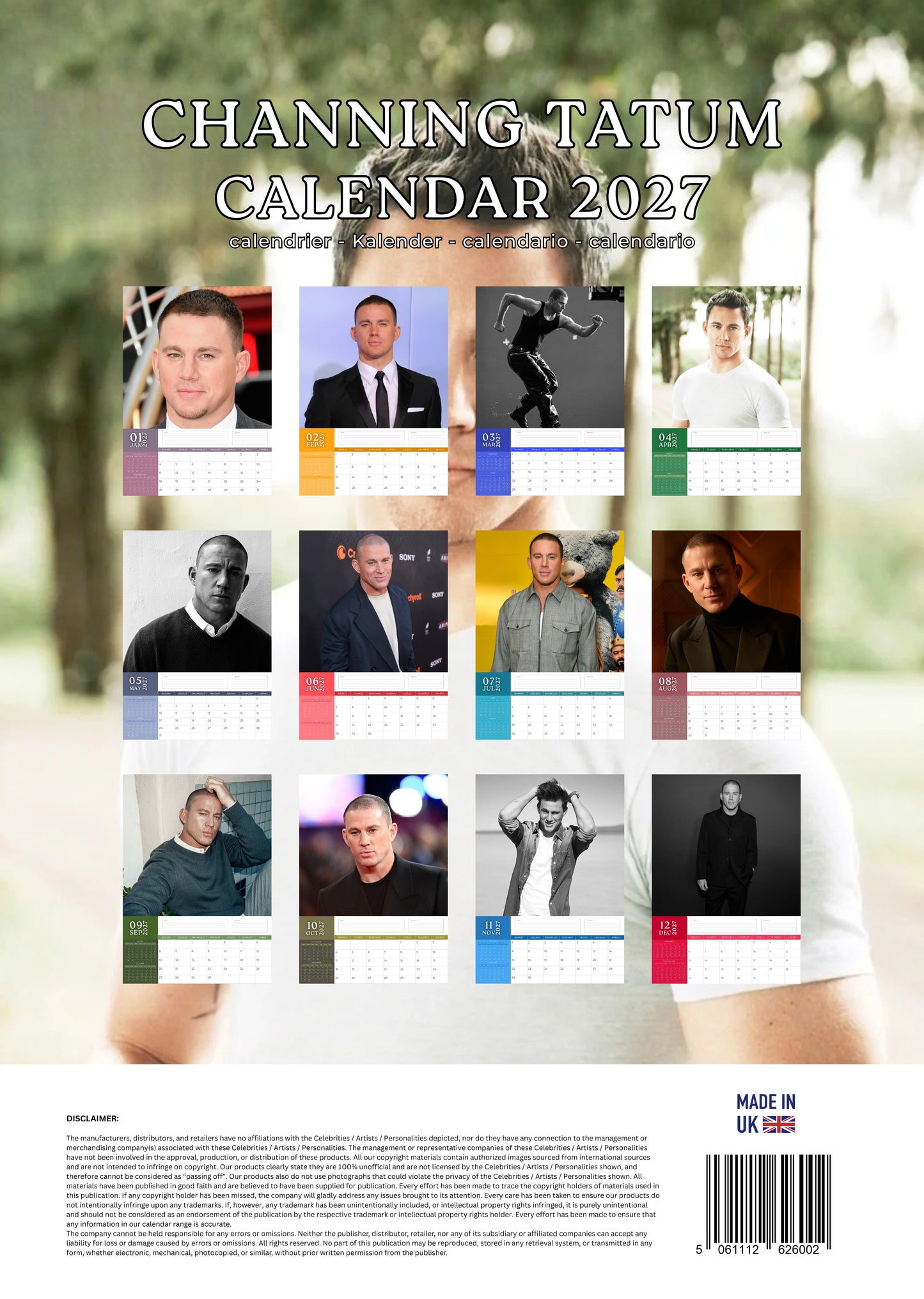 Channing Tatum Celebrity Calendar 2027 – M-PRA Range