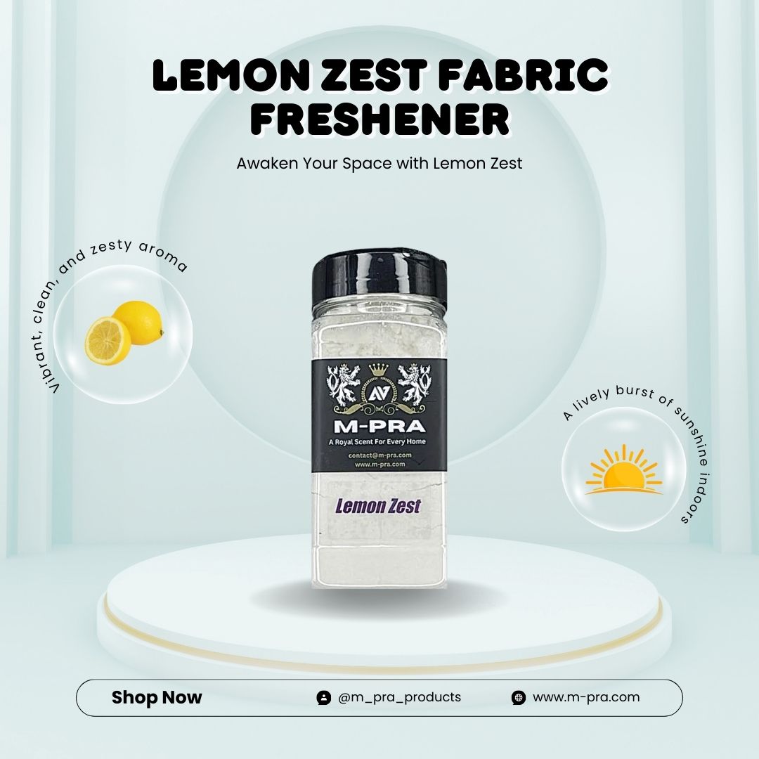 Lemon Zest Scented Fabric Freshener Powder – Bright, Refreshing, and Uplifting
