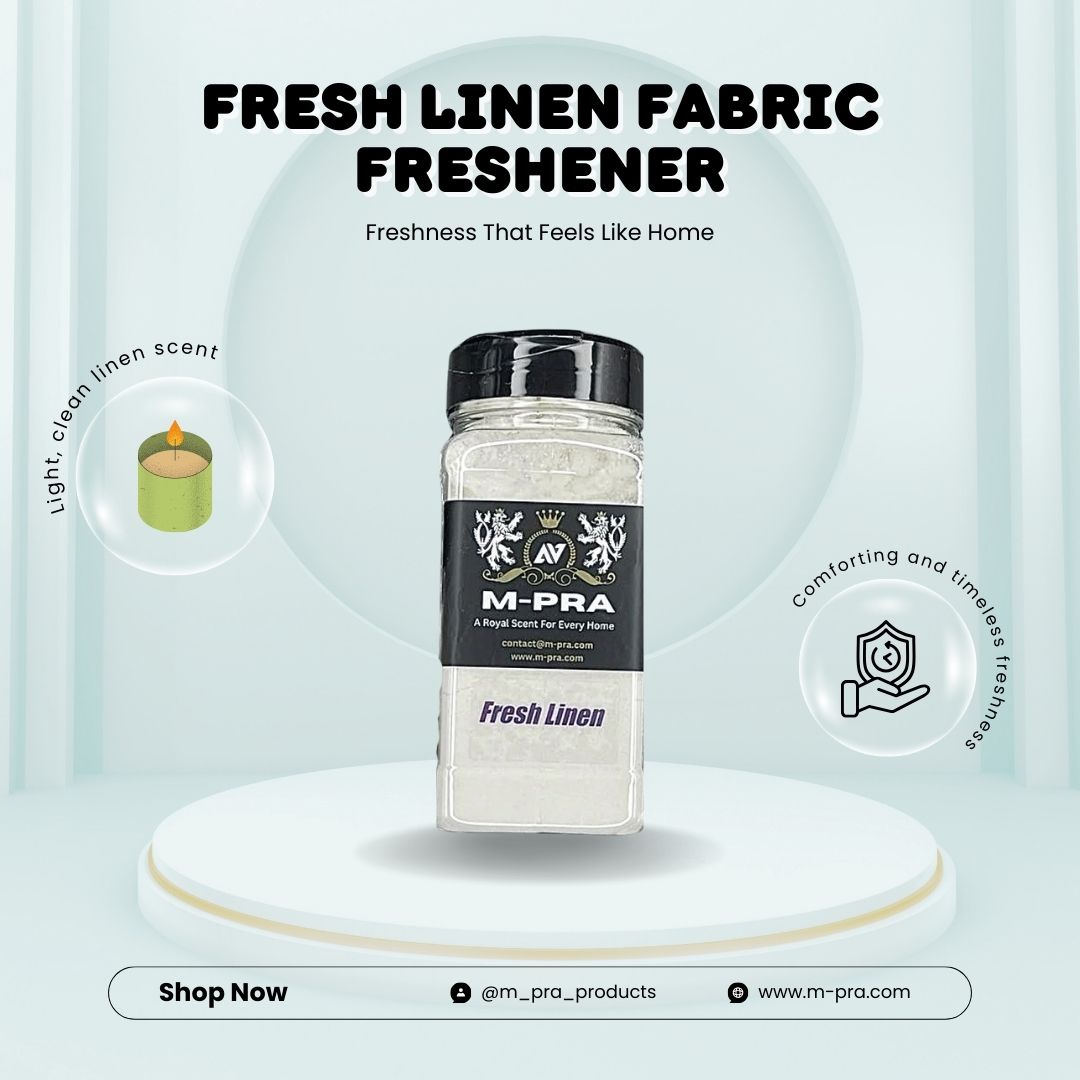 Fresh Linen Scented Fabric Freshener Powder – Classic, Clean, and Comforting