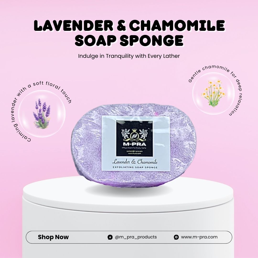 Lavender & Chamomile Soap Sponge – Your Tranquil Bathing Ritual