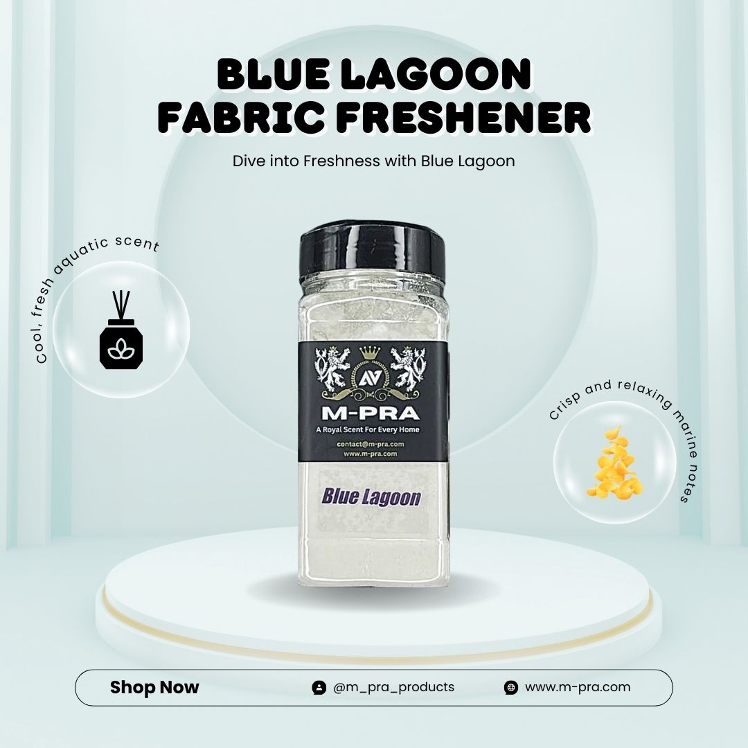 Blue Lagoon Scented Fabric Freshener Powder – Refreshing, Clean, and Invigorating