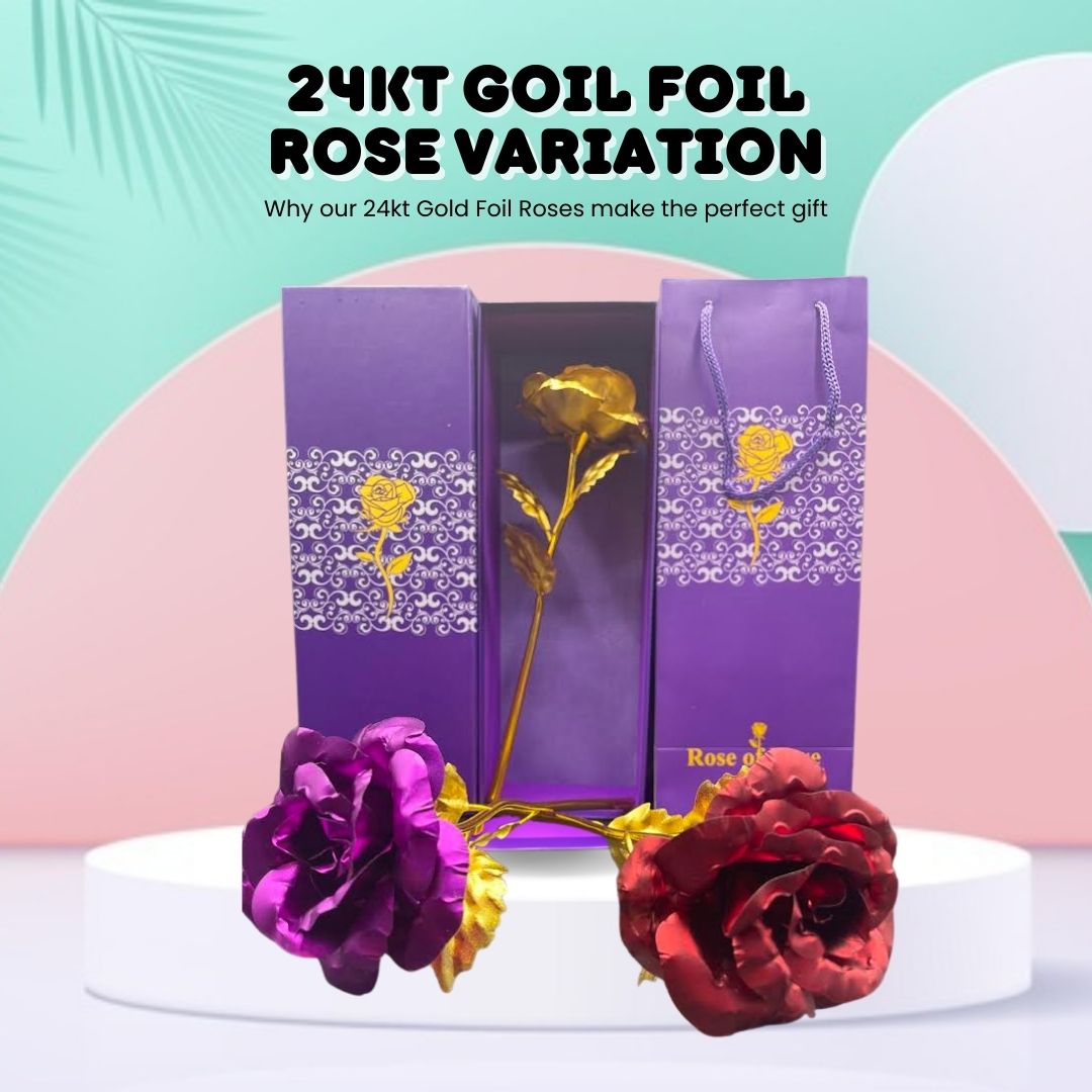 24kt Goil Foil Rose Variation
