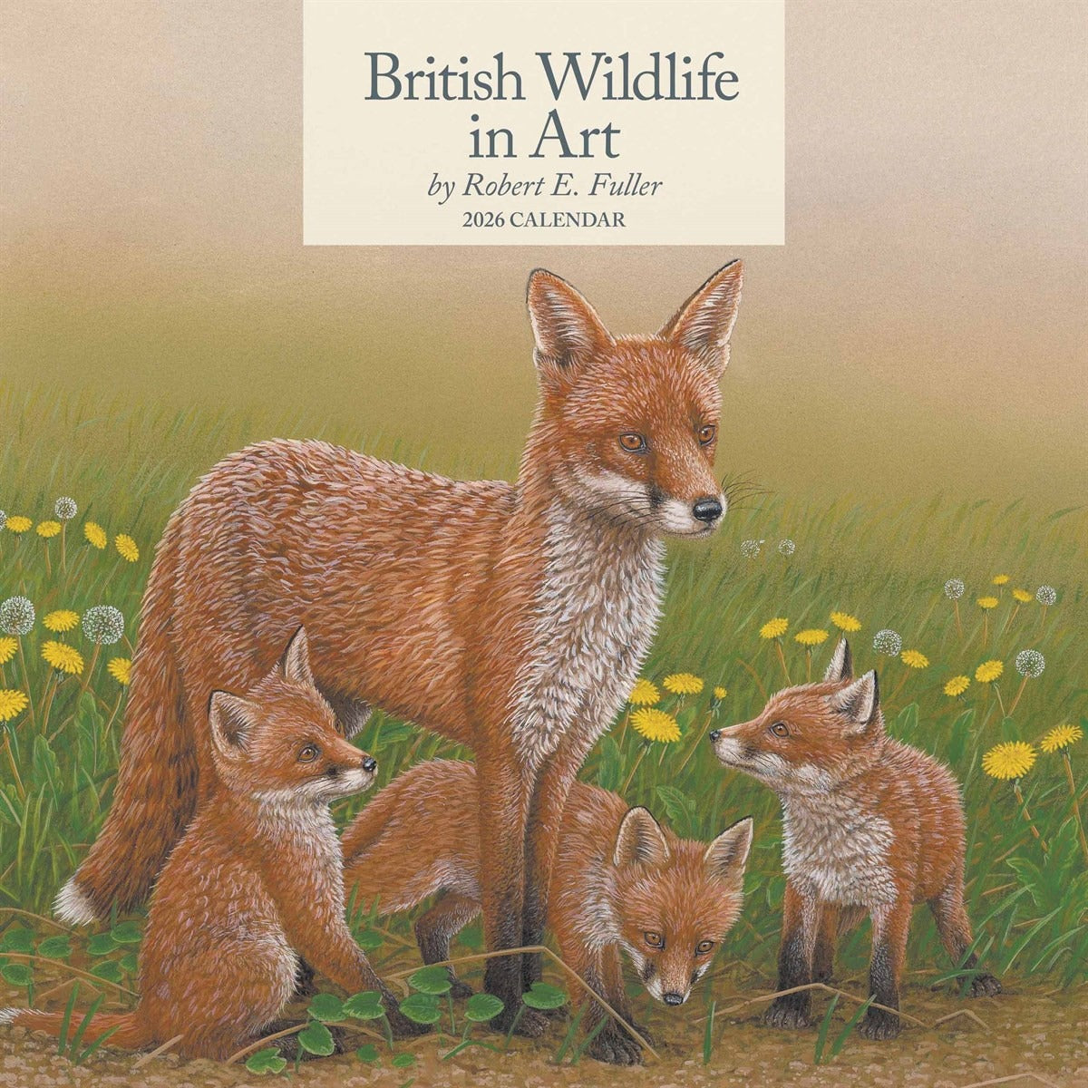British Wildlife In Art Square Calendar 2026 – Nature Captured in Every Brushstroke