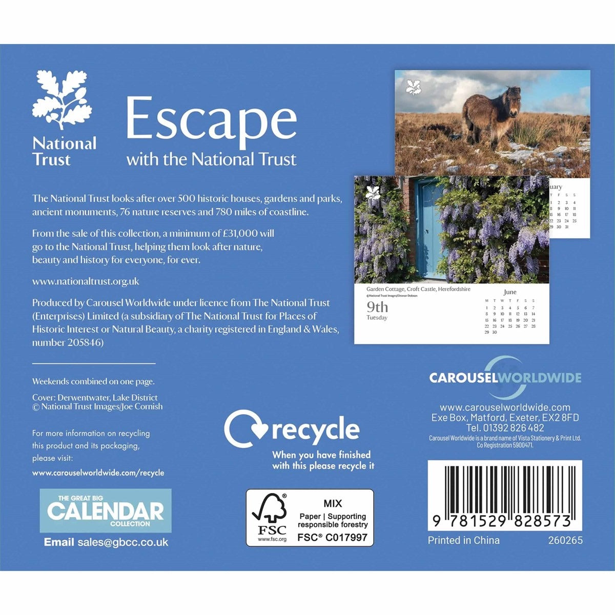 National Trust, Escape Desk Calendar 2026 – Discover Britain's Most Beautiful Spots
