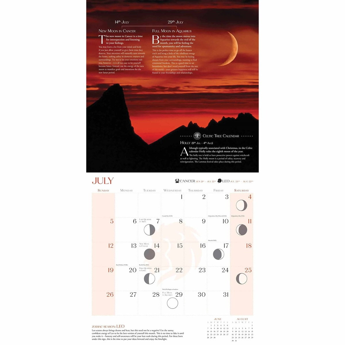 Lunar Living Square Calendar 2026 – Align Your Life With the Moon