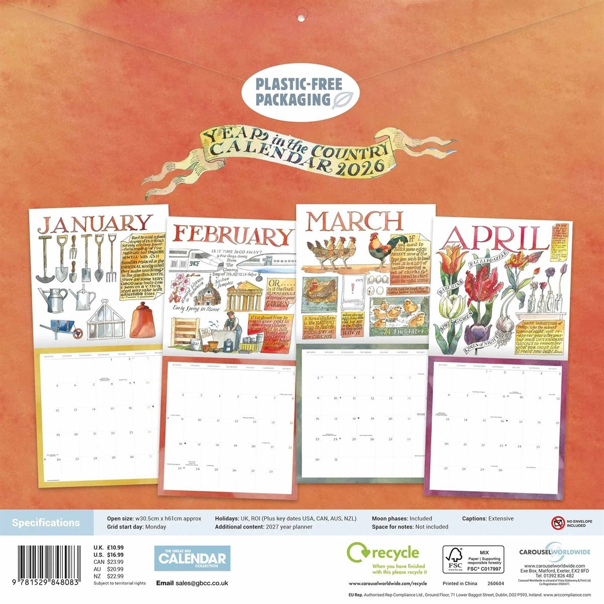 Matthew Rice – A Year In The Country Square Calendar 2026