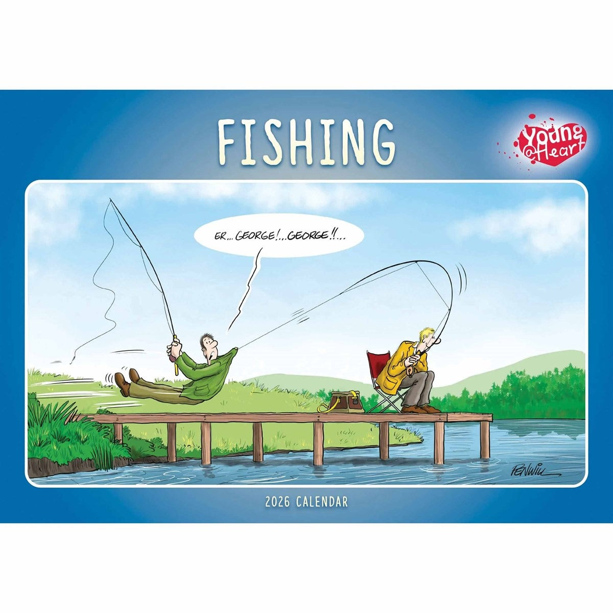 Young At Heart: Fishing A4 Calendar 2026 – Laughs for Every Angler