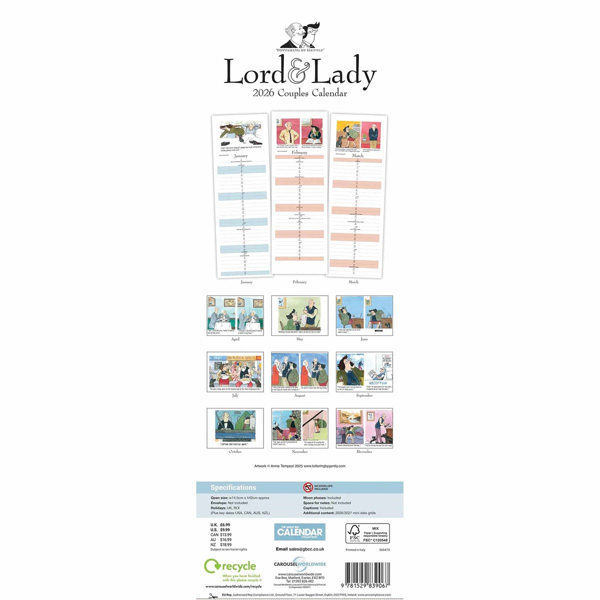 Tottering By Gently, Lord & Lady Couples Slim Planner 2026 – Laugh, Love, and Stay Organised