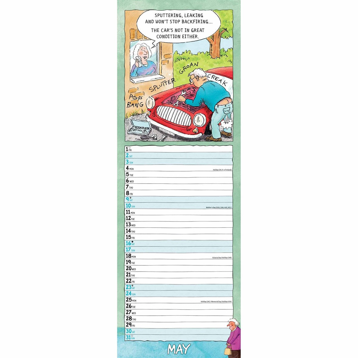 Wrinklies Slim Calendar 2026 – Celebrate Getting Older with Laughter