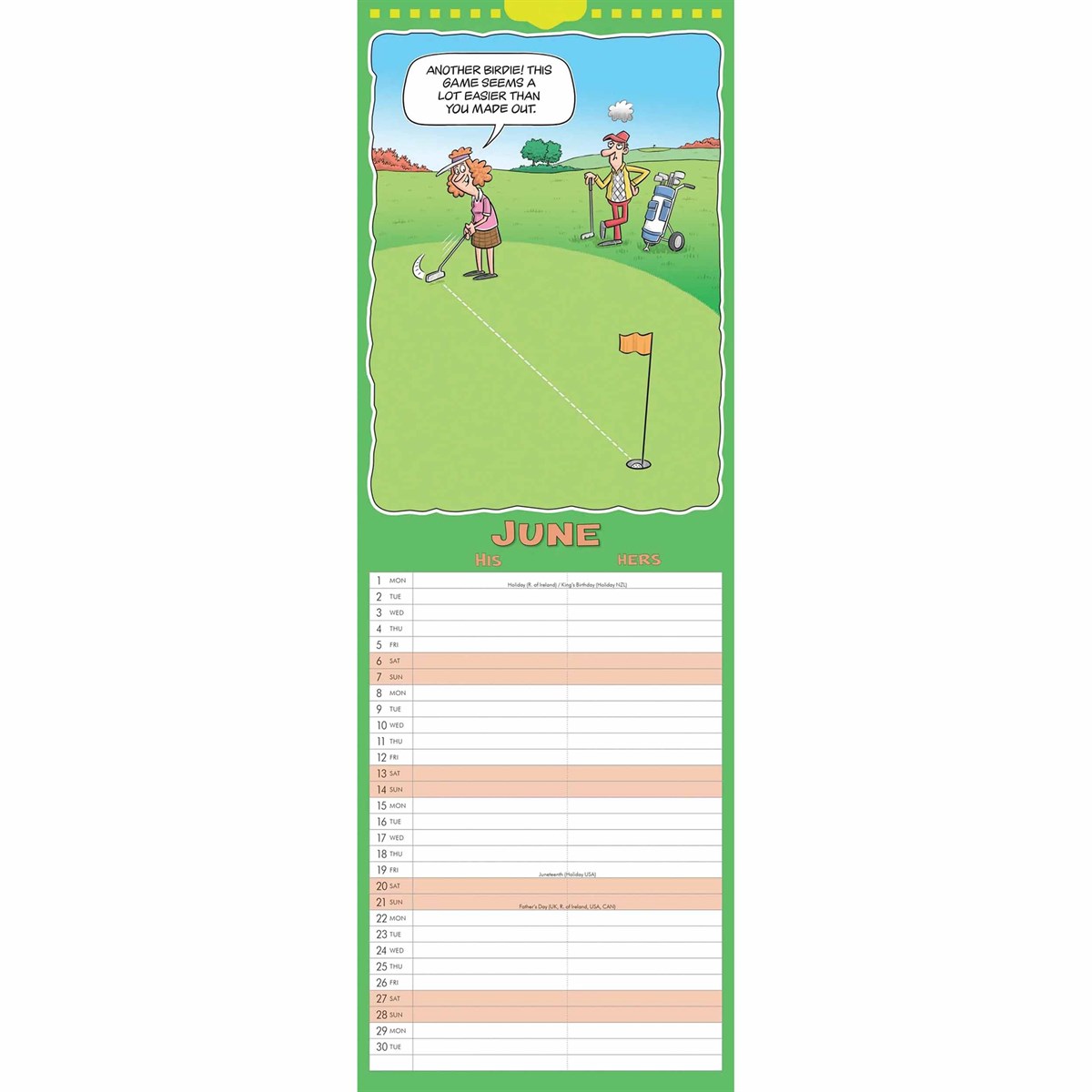 Wacky World Of His 'N' Hers Couples Slim Planner 2026 – Fun & Functional for Two!