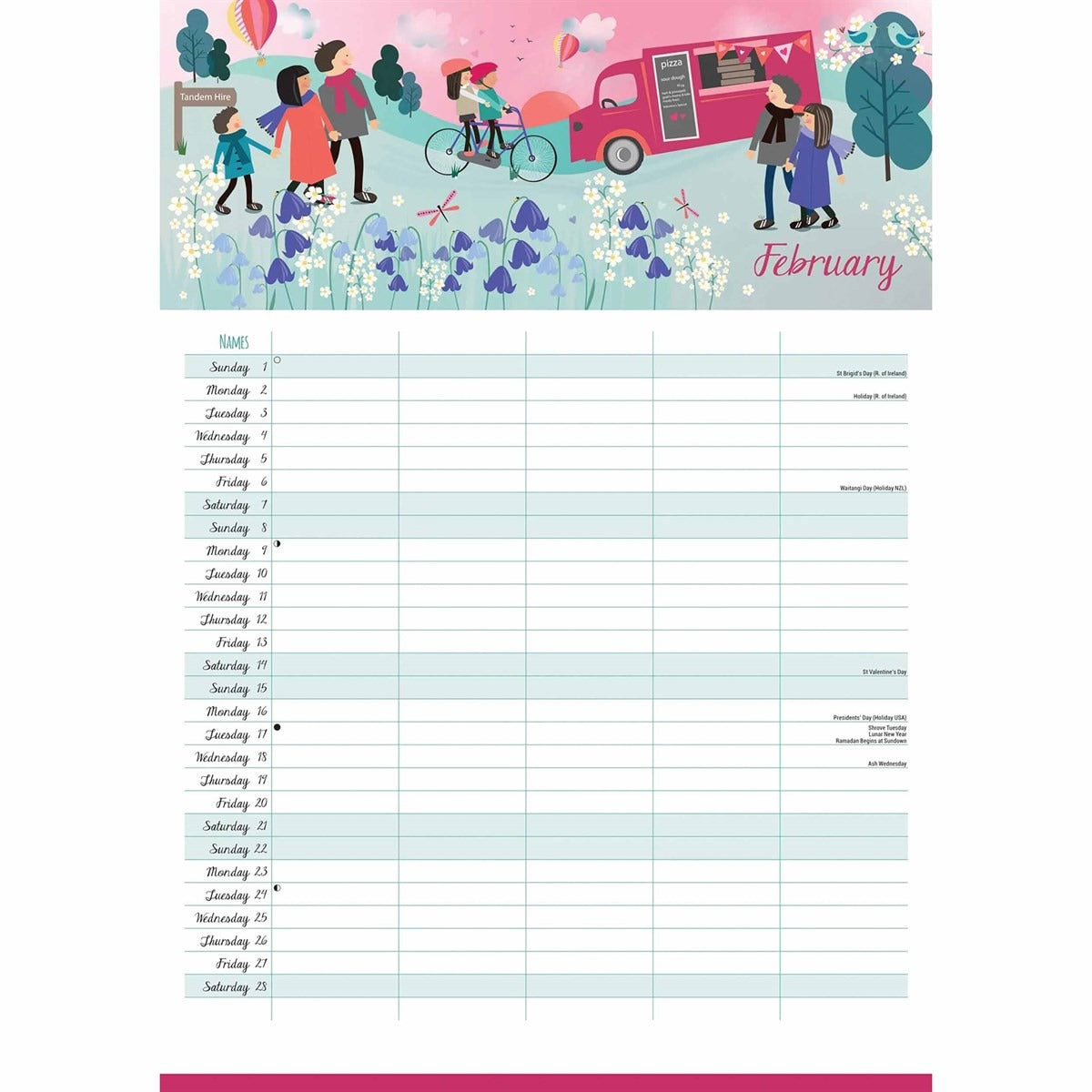 Happy Family A3 Family Organiser 2026 – Brighten Every Month