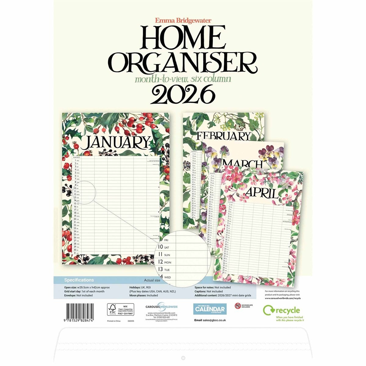 Emma Bridgewater A3 Home Organiser 2026 – Elegant Planning for Busy Families