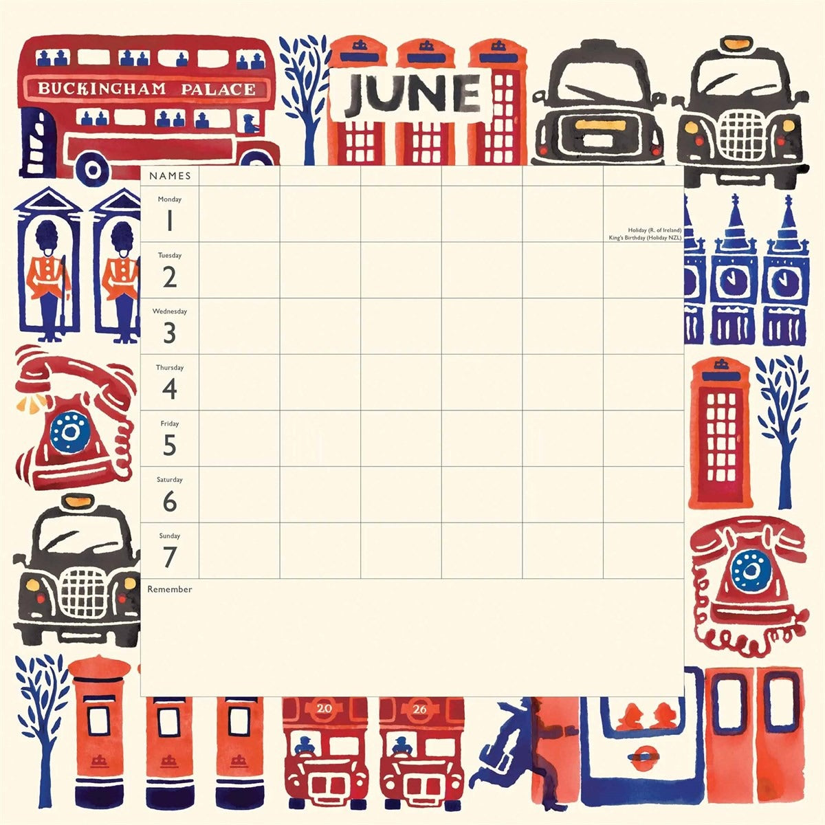 Emma Bridgewater Wildflowers Family Square Organiser 2026 – Stay Organised with Springtime Cheer