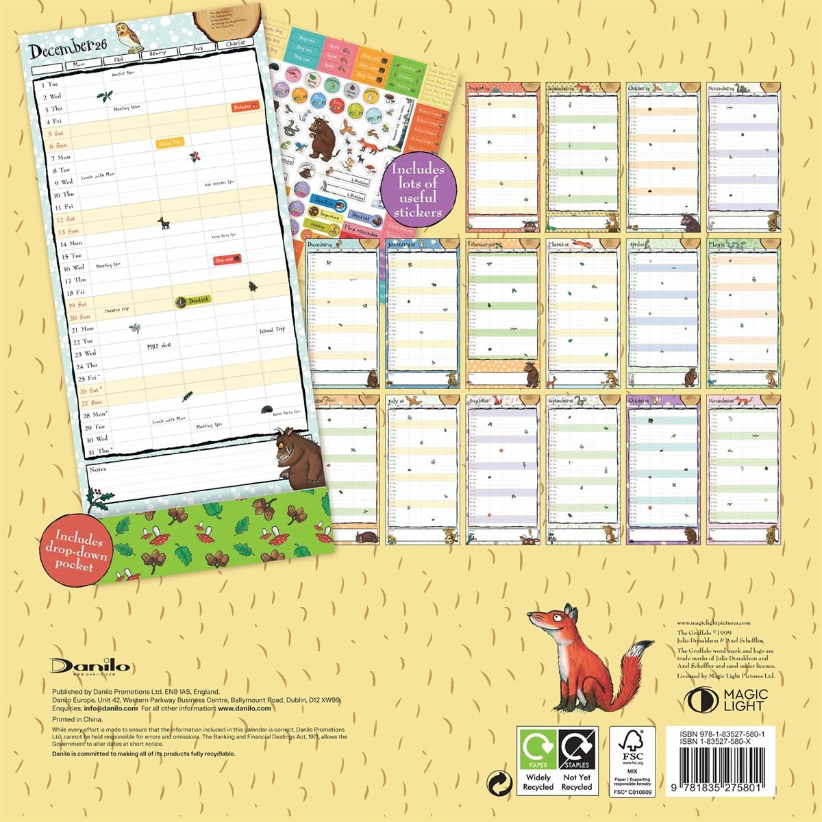 Gruffalo Family Square Planner 2025–2026 – A Magical Journey Through the Year