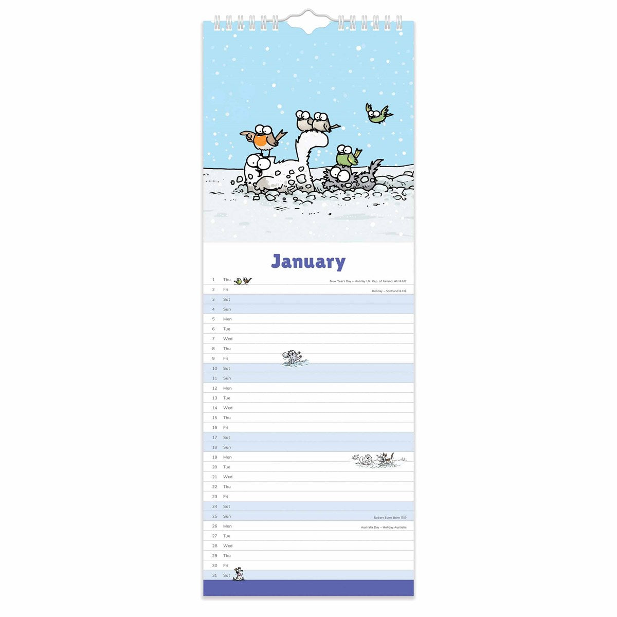 Simon's Cat Slim Calendar 2026 – A Year of Feline Chaos & Charm