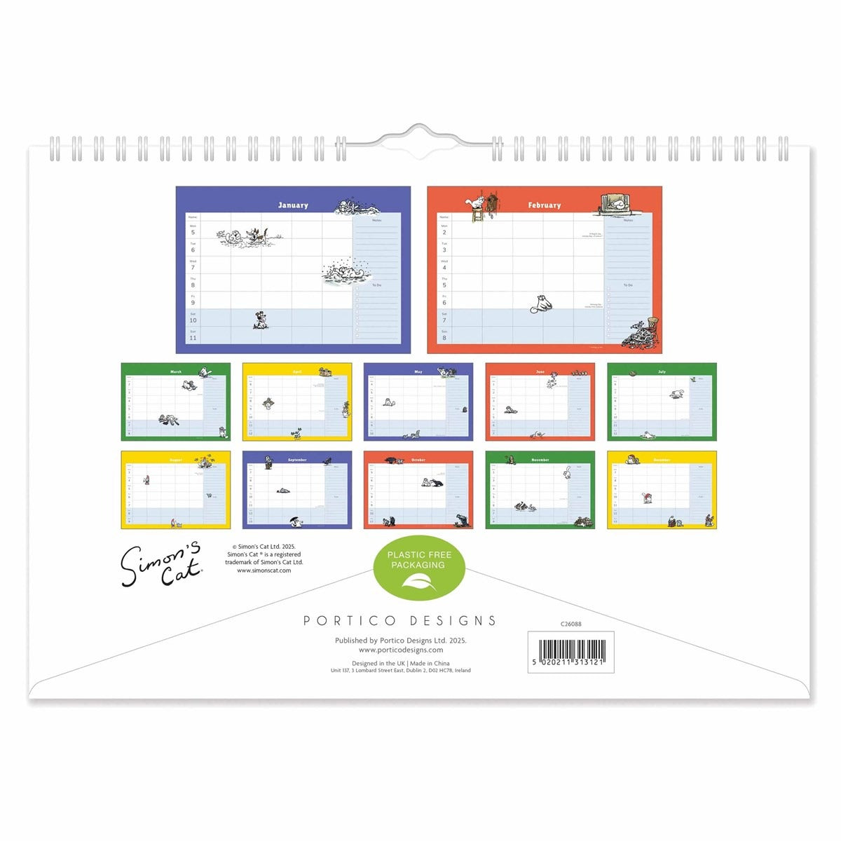 Simon's Cat A4 Family Planner 2026 – Chaos, Comedy & Clever Planning