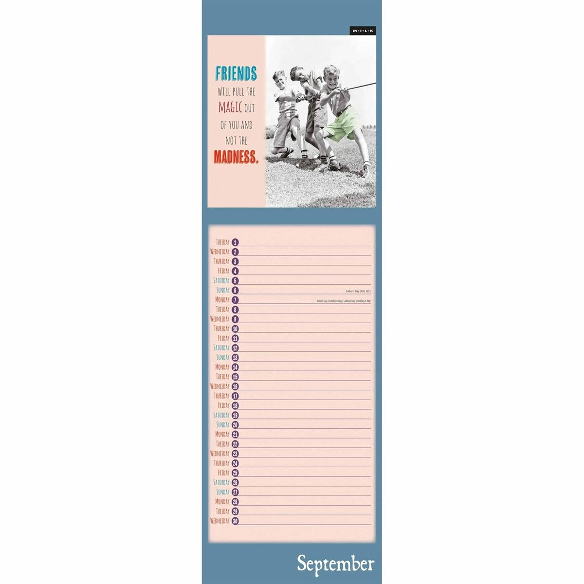 Friendship Slim Calendar 2026 – Cherish Moments with Plenty of Planning Space
