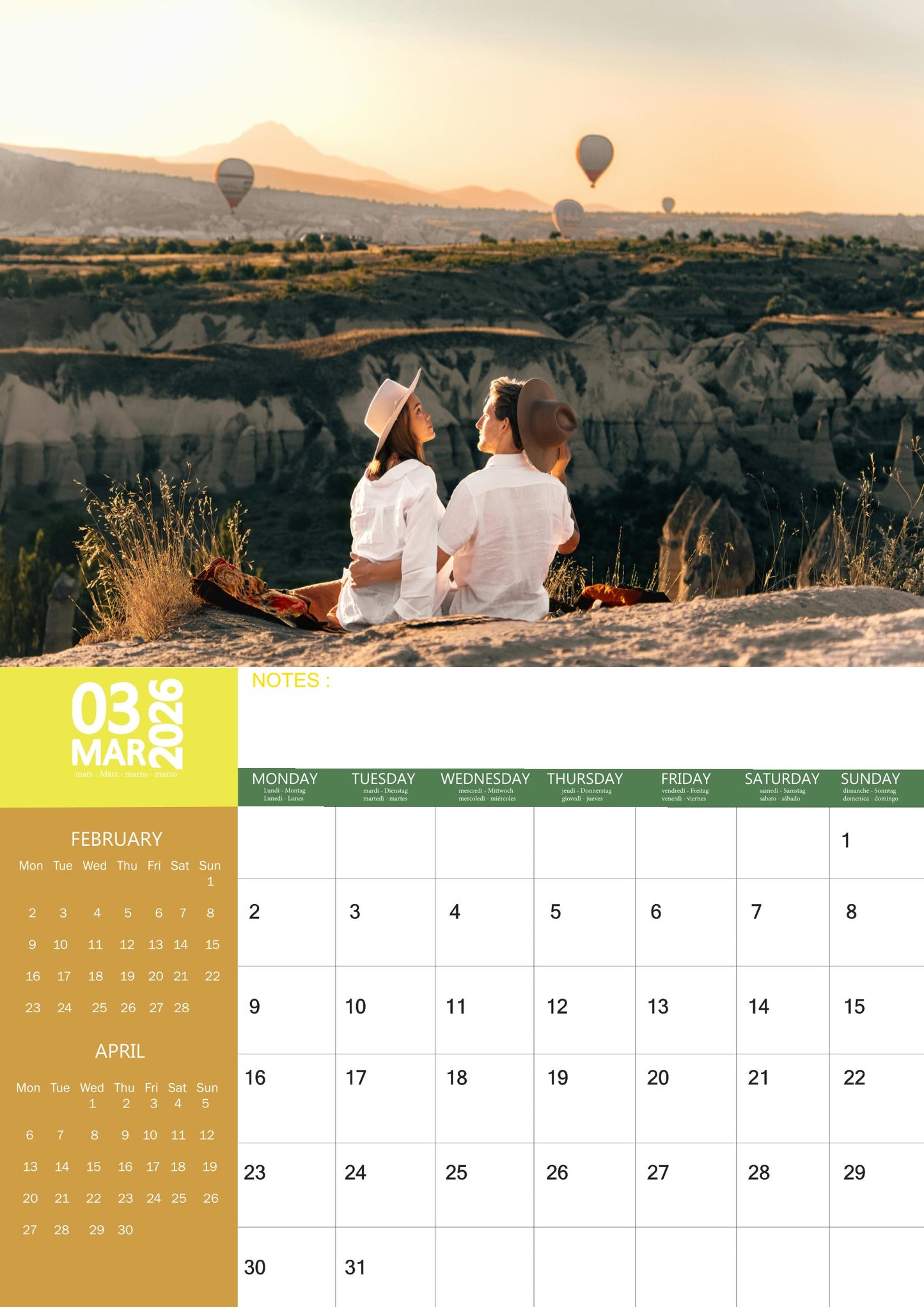 Romantic Europe Calendar 2026 – M-PRA Range