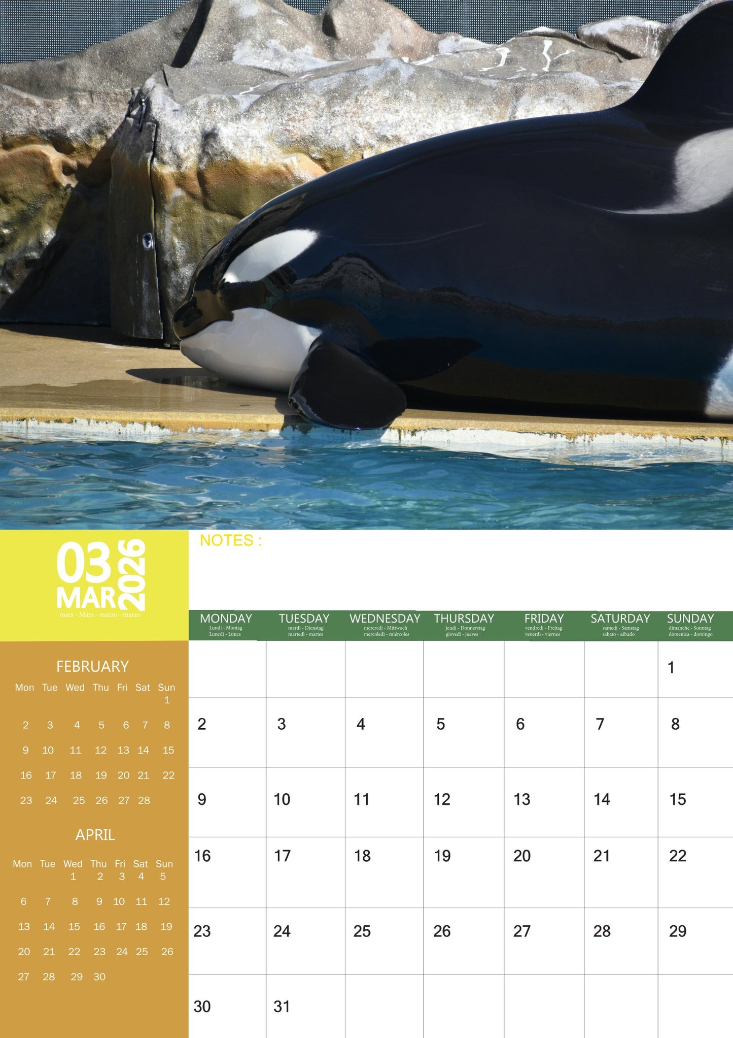 Orcas Calendar 2026 – M-PRA Range