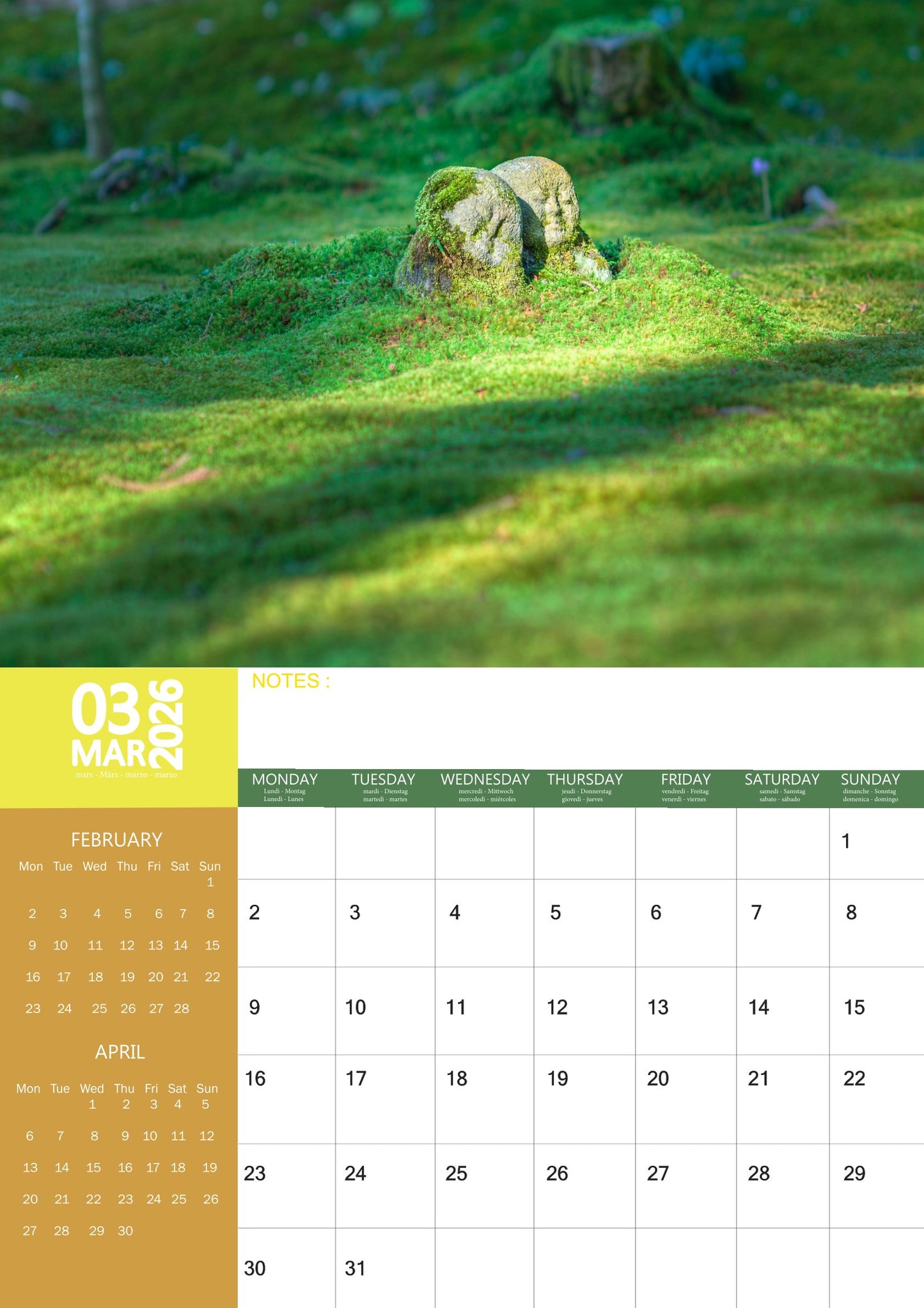 Japanese Temple Art Calendar 2026 – M-PRA Range