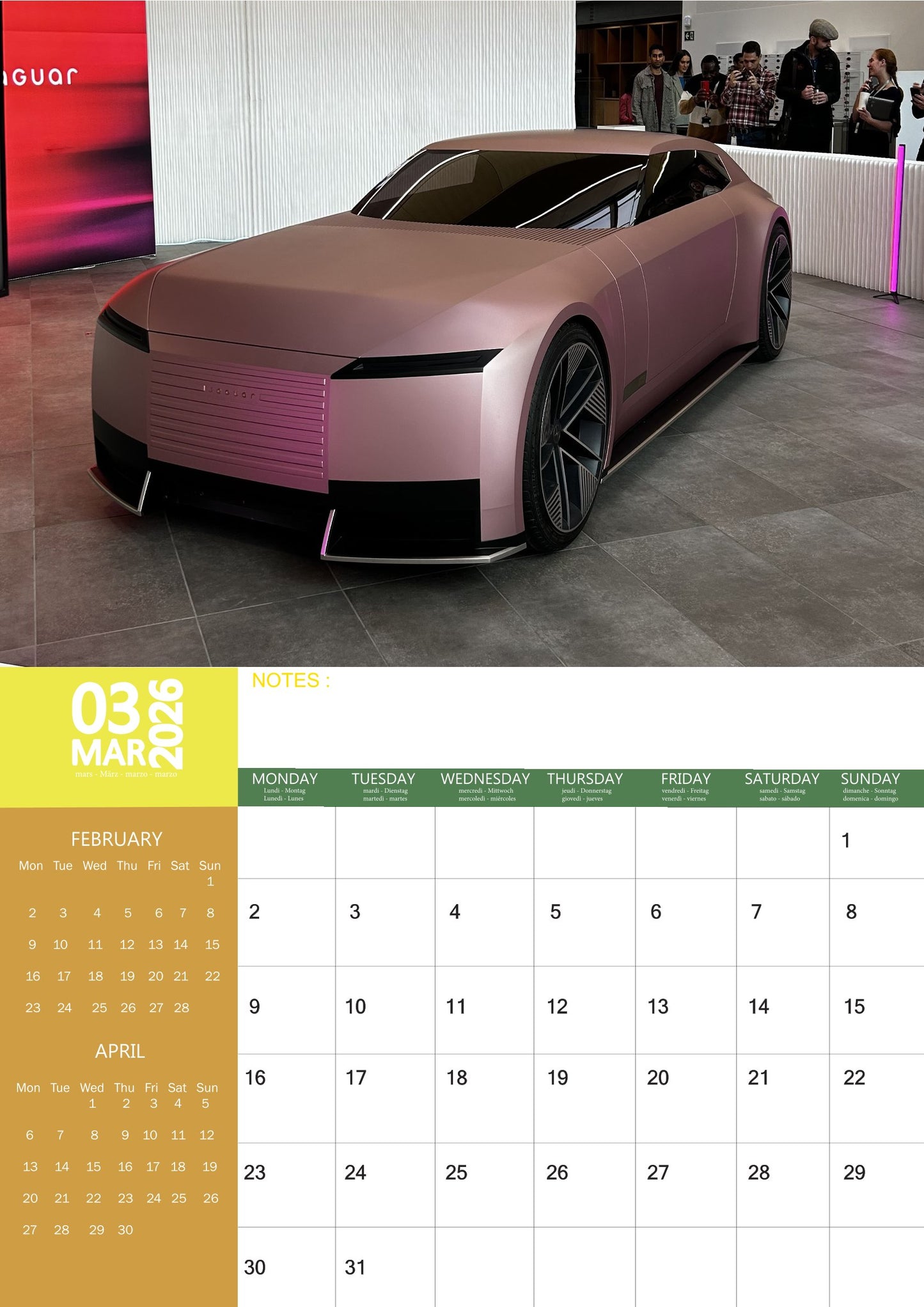 Jaguar Transport Calendar 2026 – M-PRA Range