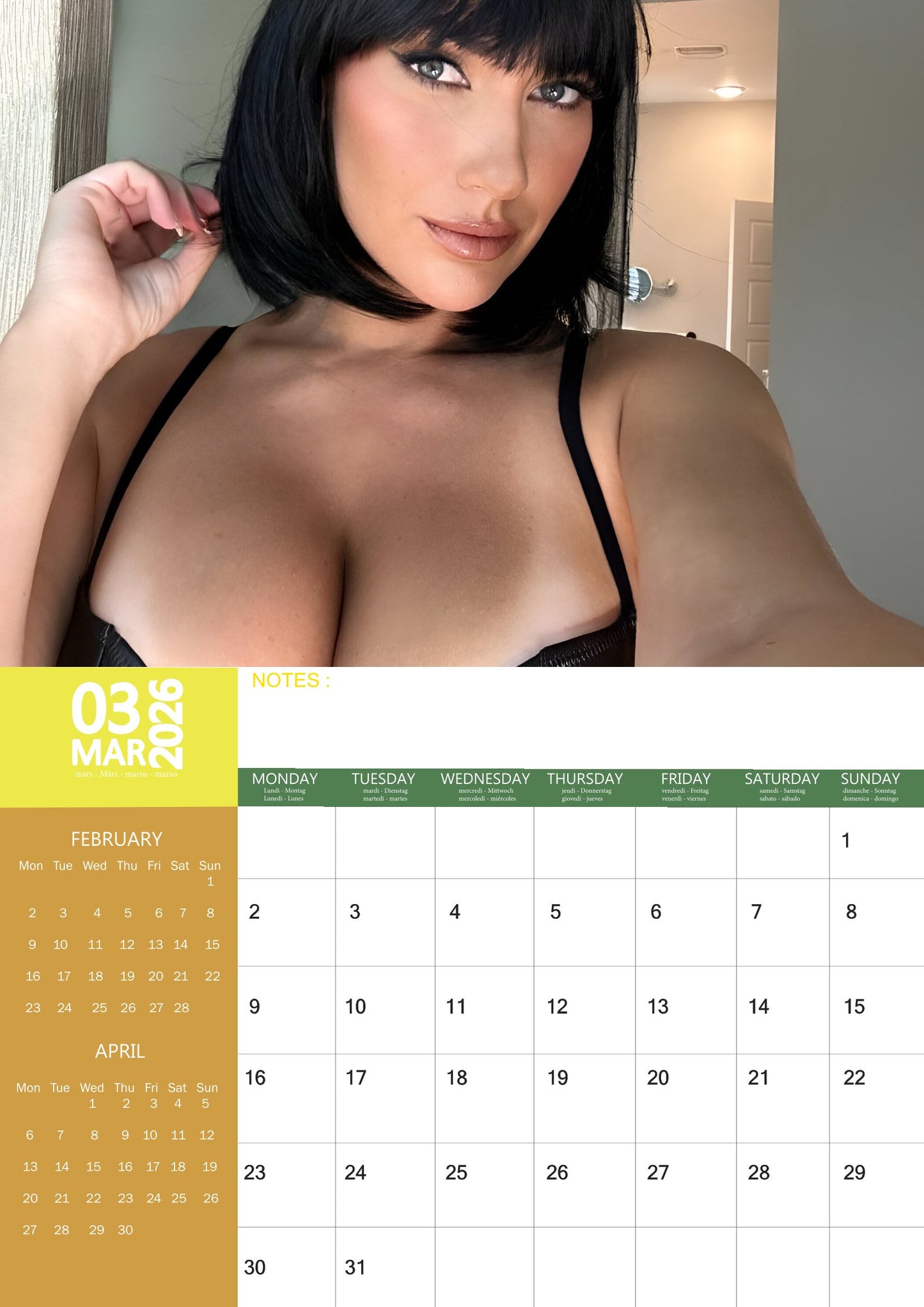 Paige Spiranac Calendar 2026 – M-PRA Range