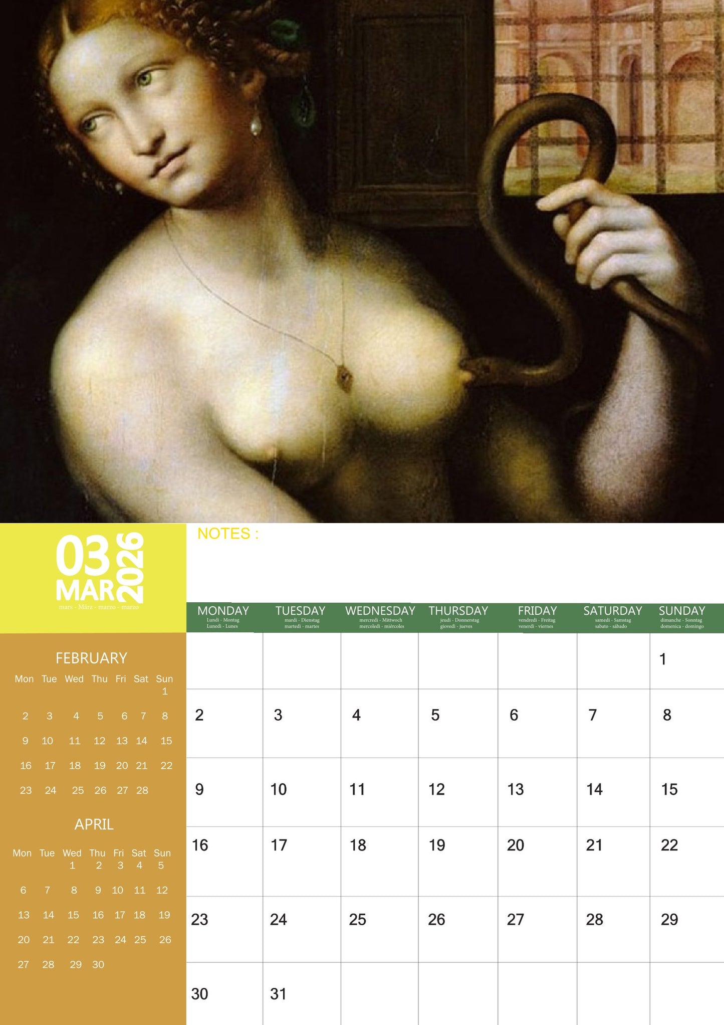 Nude Art Calendar 2026 – M-PRA Range
