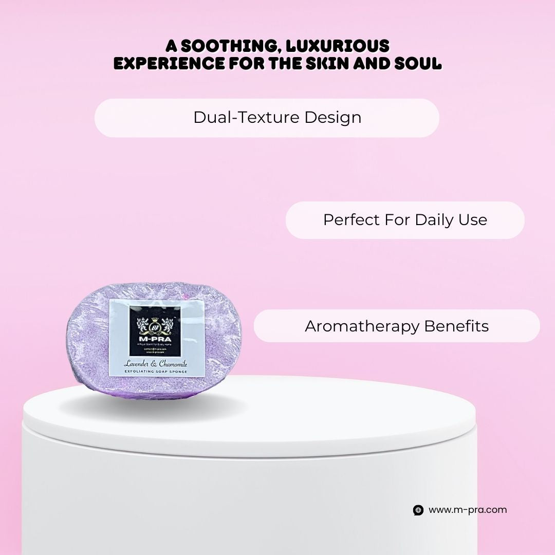 Lavender & Chamomile Soap Sponge – Your Tranquil Bathing Ritual