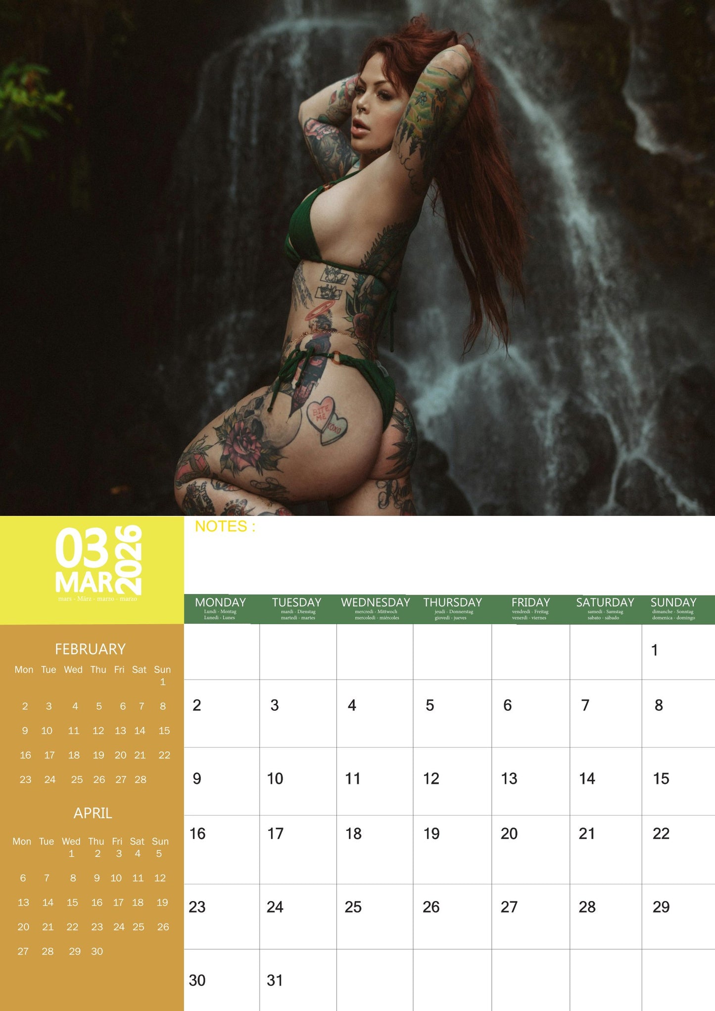 Redheads Calendar 2026 – M-PRA Range