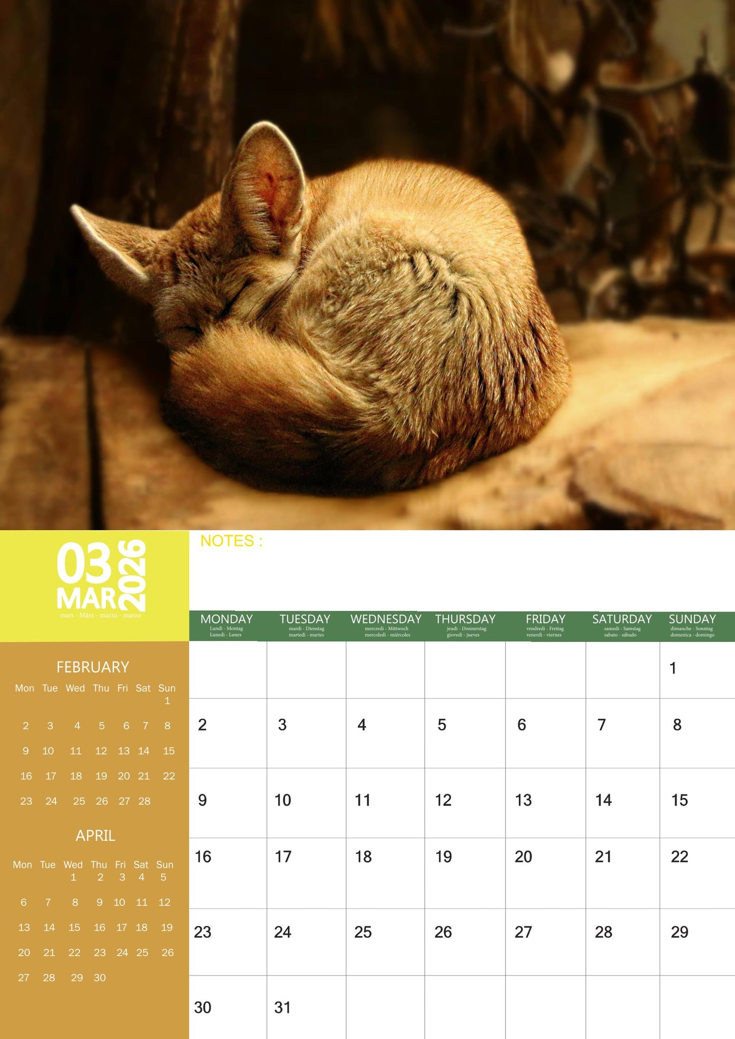 Fox Calendar 2026 – M-PRA Range