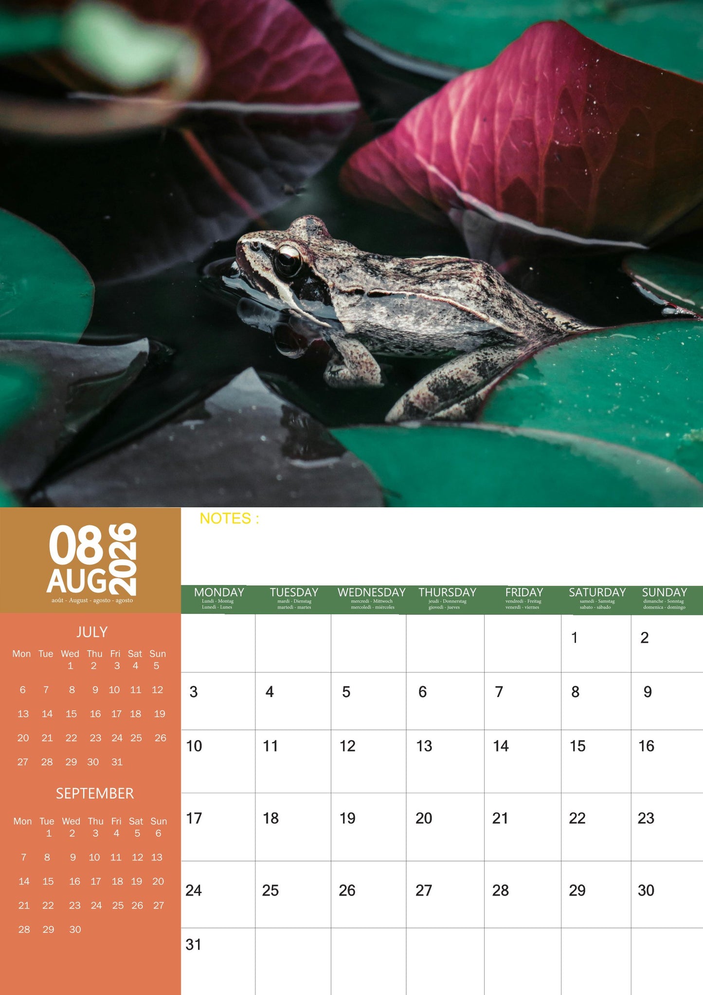 Frog Calendar 2026 – M-PRA Range