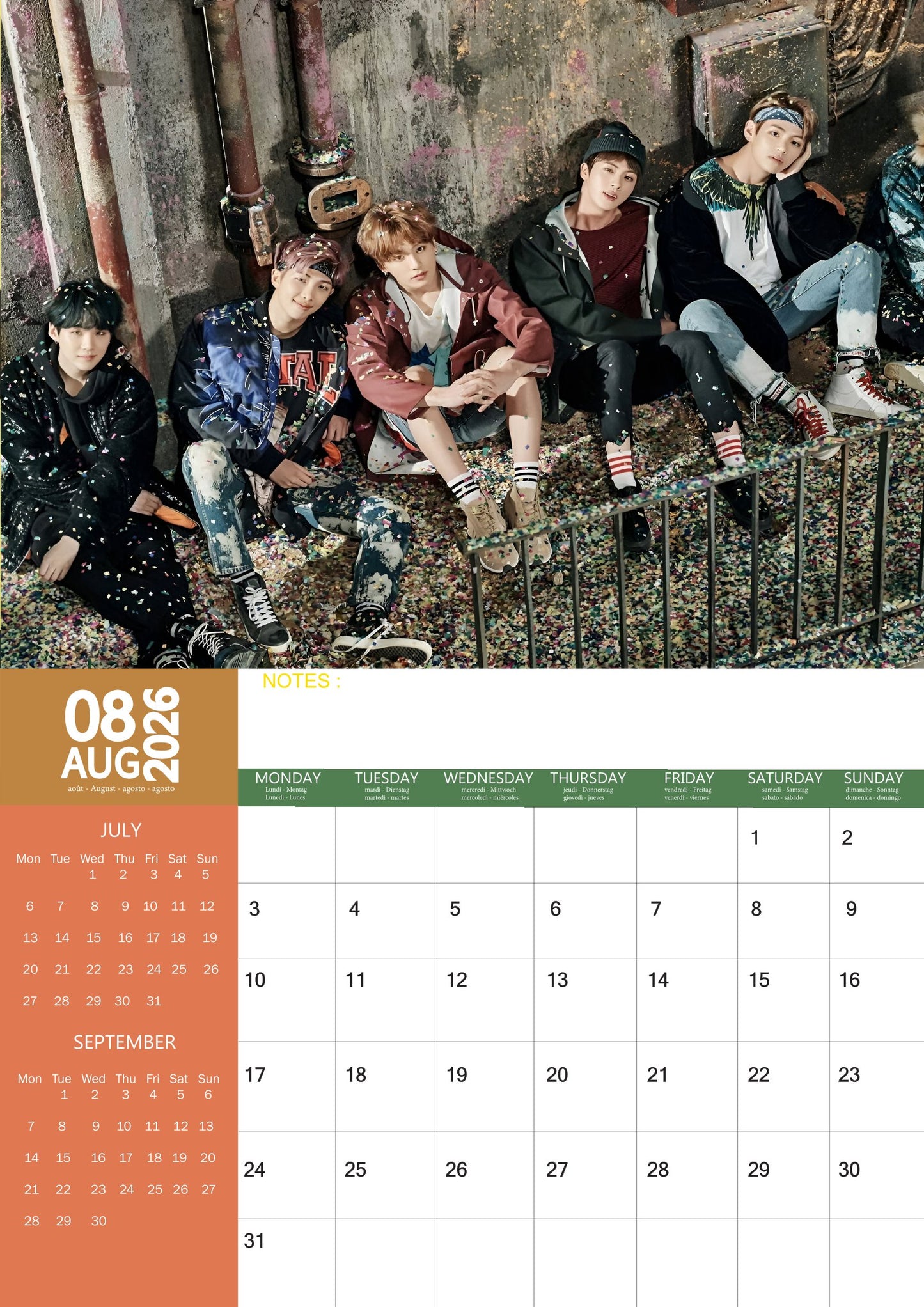 BTS Music Calendar 2026 – M-PRA Range