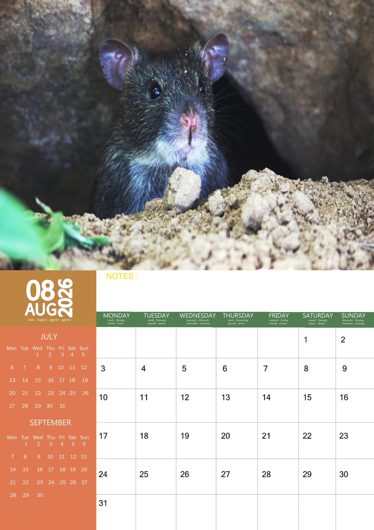 Rats Calendar 2026 – M-PRA Range