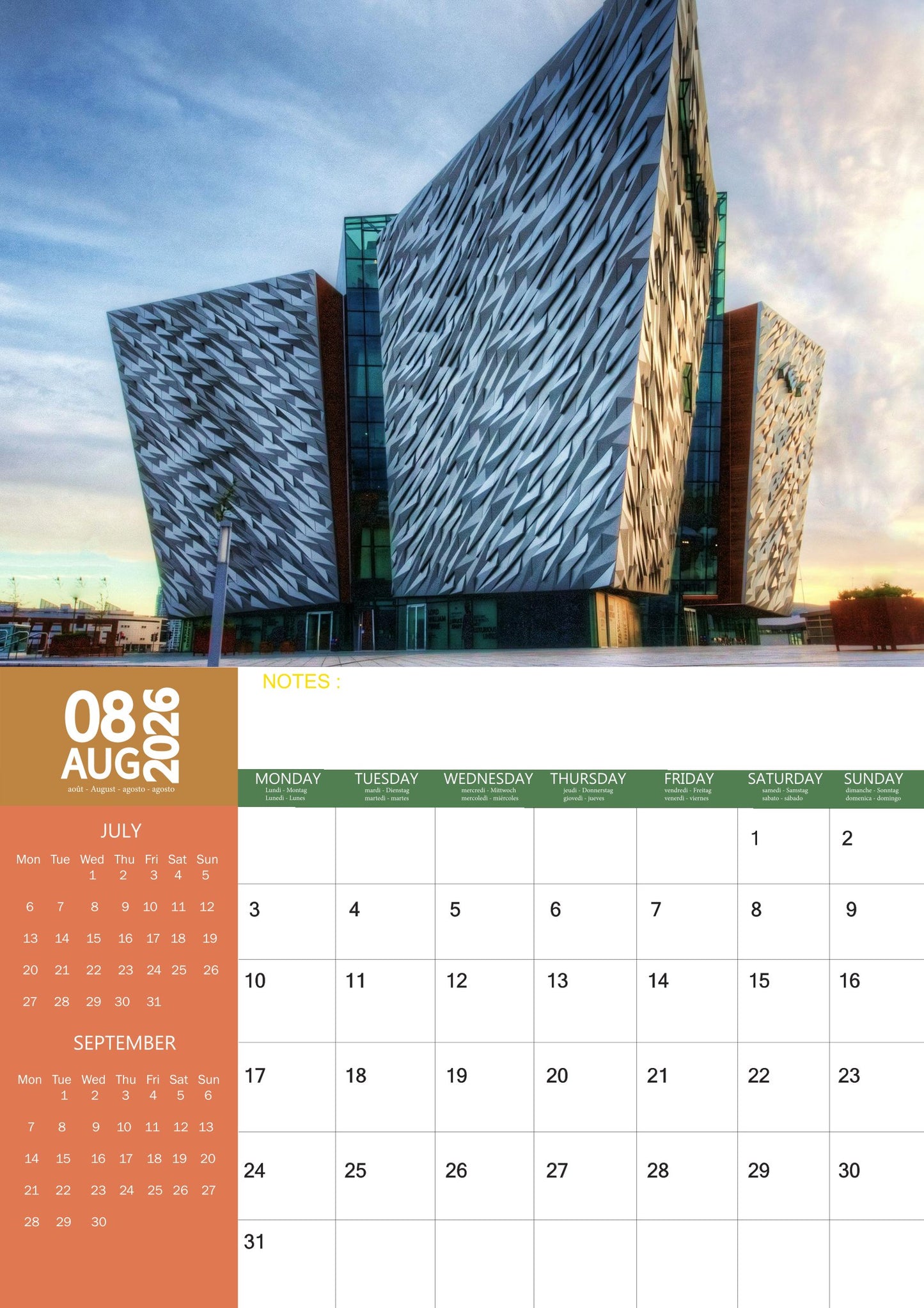 Ireland Calendar 2026 – M-PRA Range