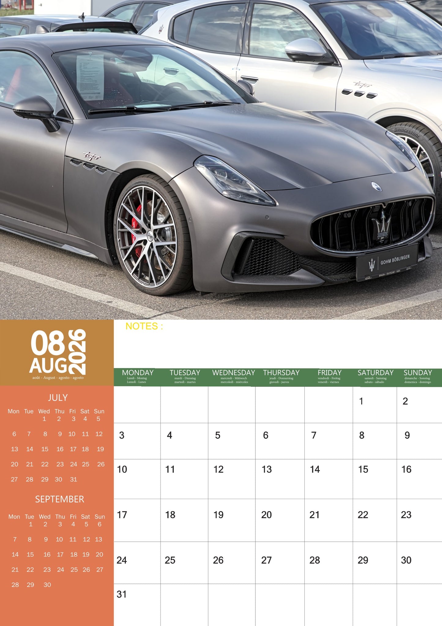 Maserati Transport Calendar 2026 – M-PRA Range