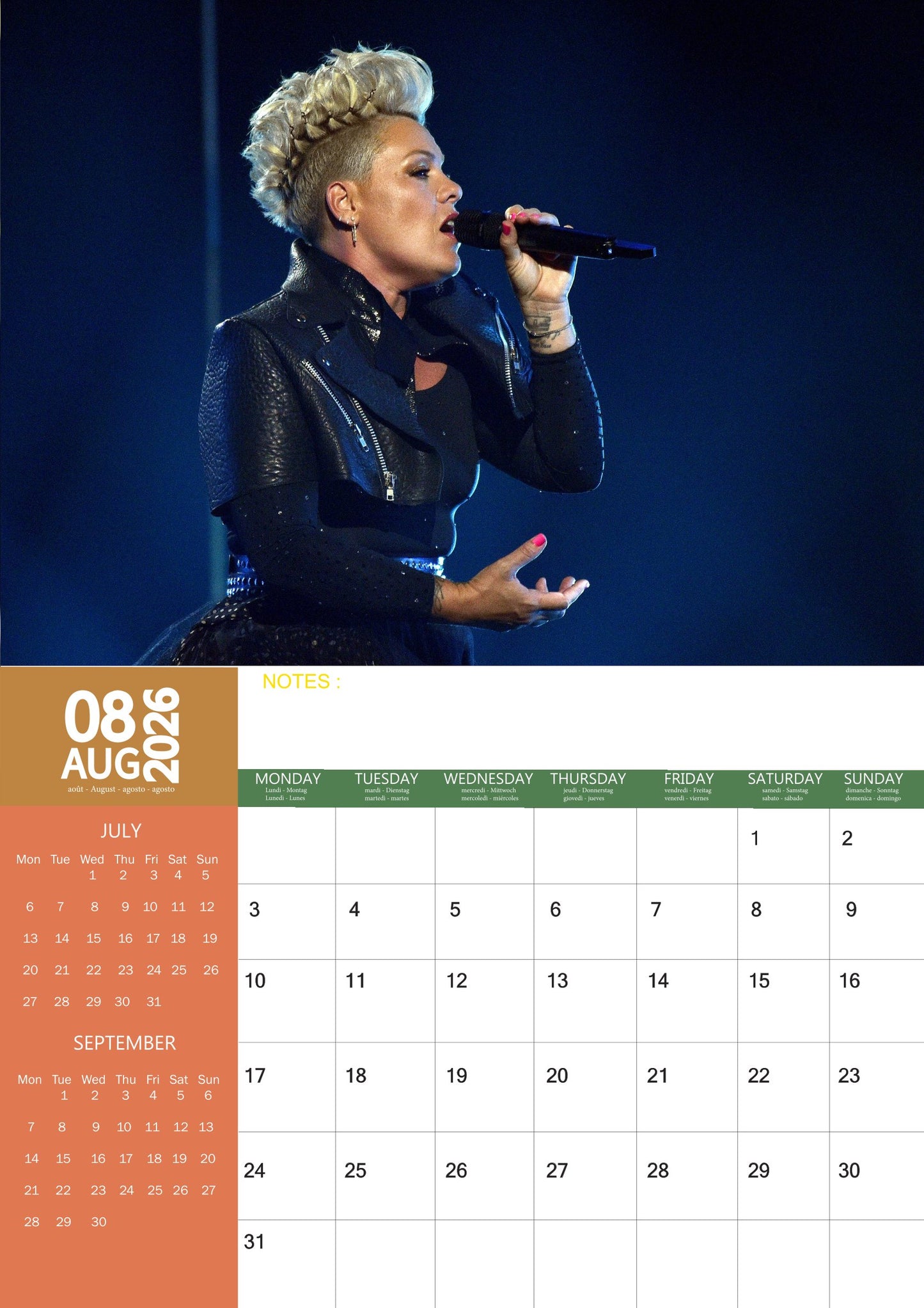 Pink Music Calendar 2026 – M-PRA Range