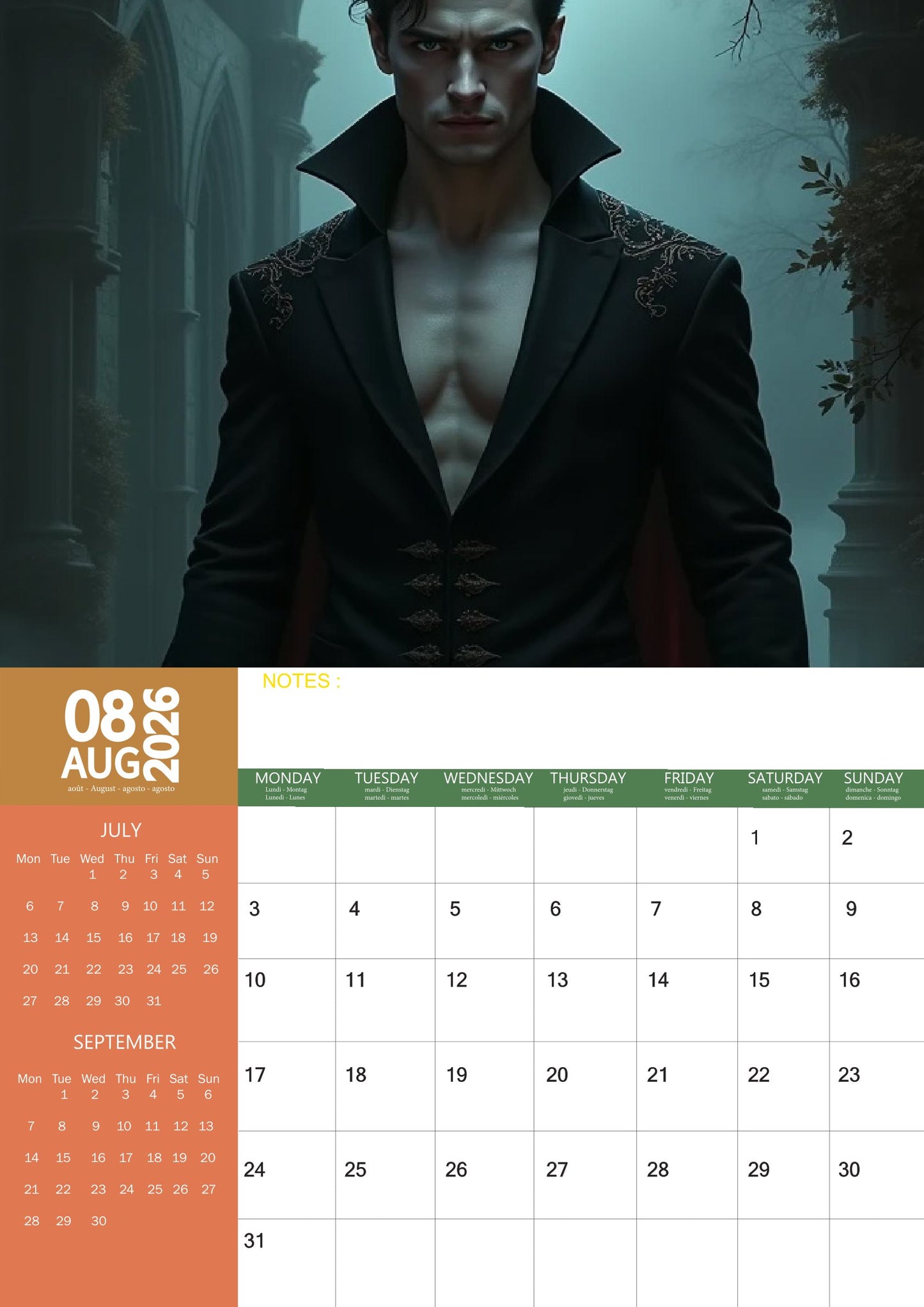 Goth Men Calendar 2026 – M-PRA Range