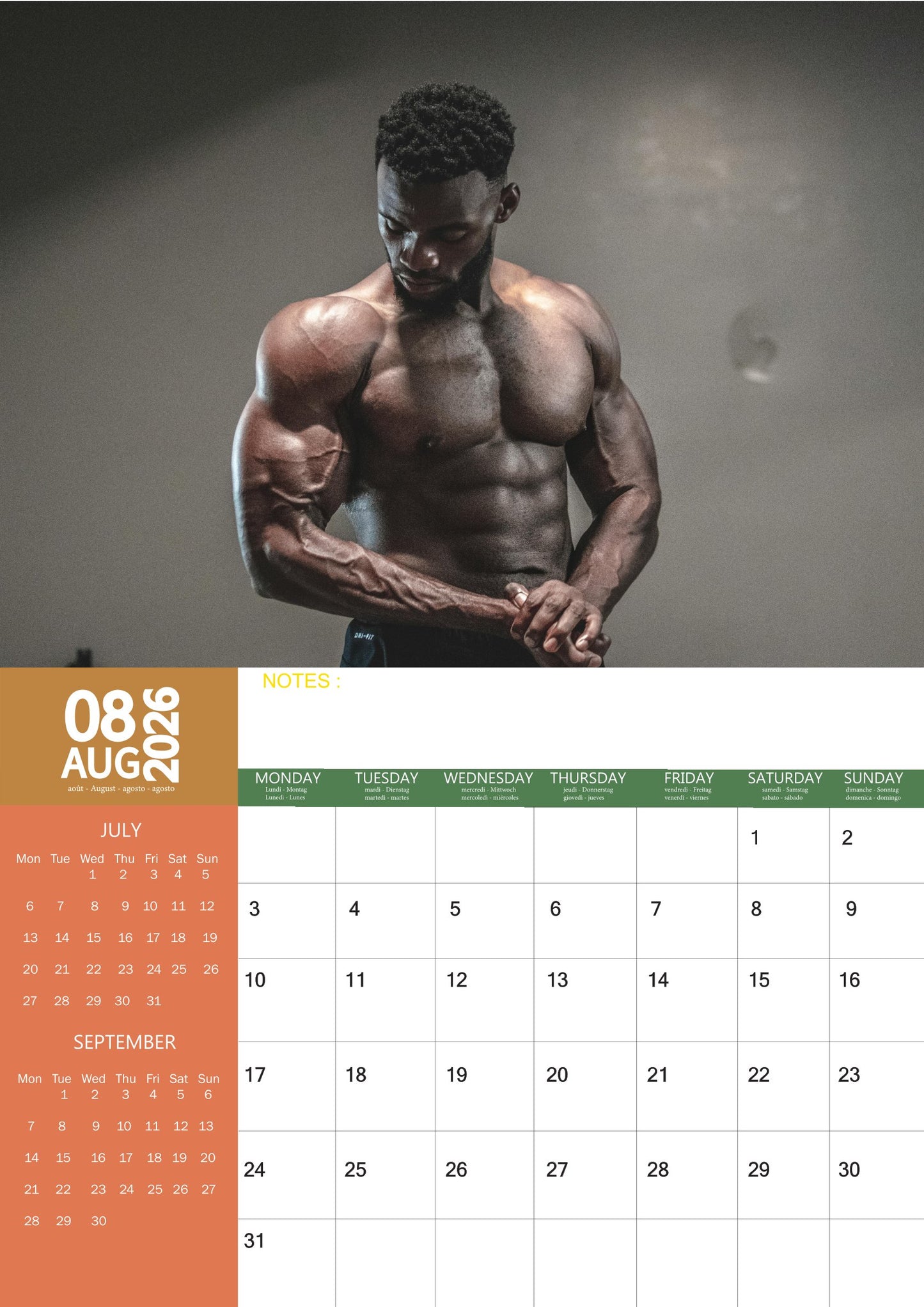 Muscle Men Calendar 2026 – M-PRA Range
