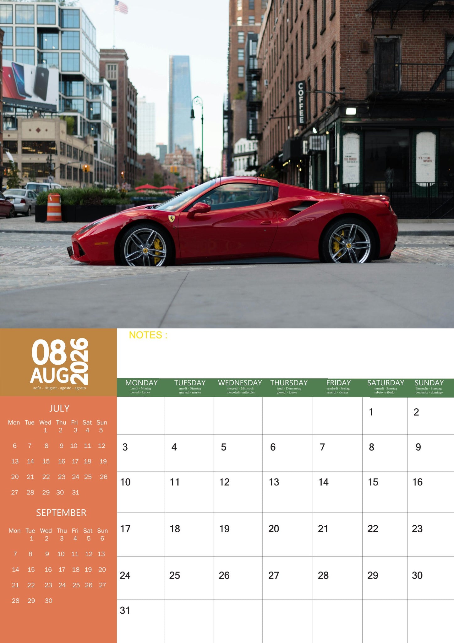 Ferrari Transport Calendar 2026 – M-PRA Range