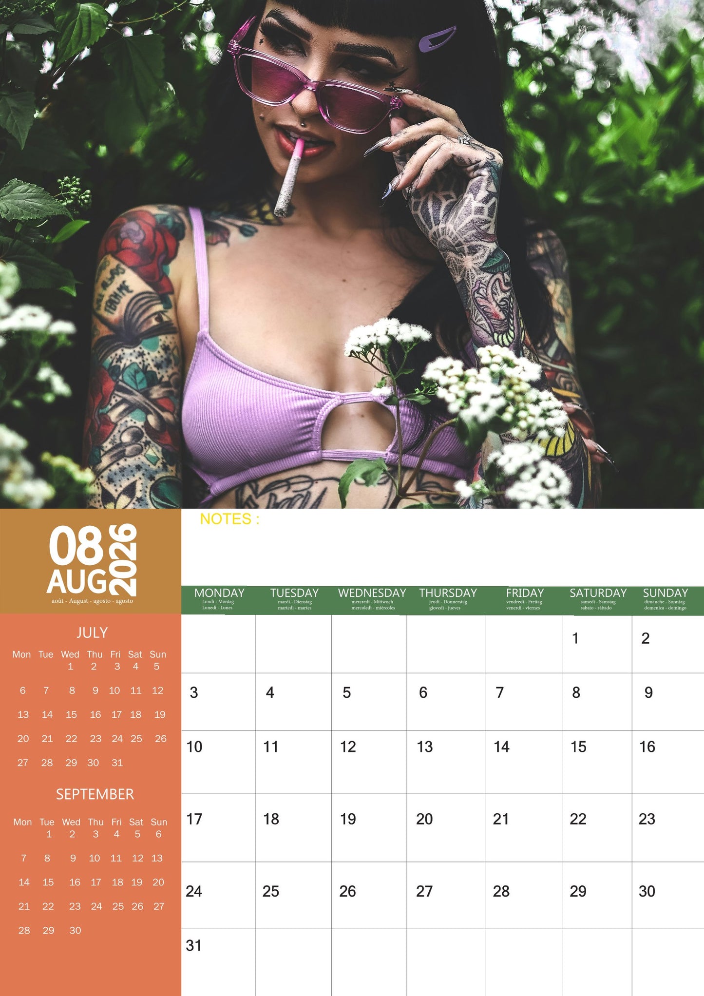 Tattooed Women Calendar 2026 – M-PRA Range