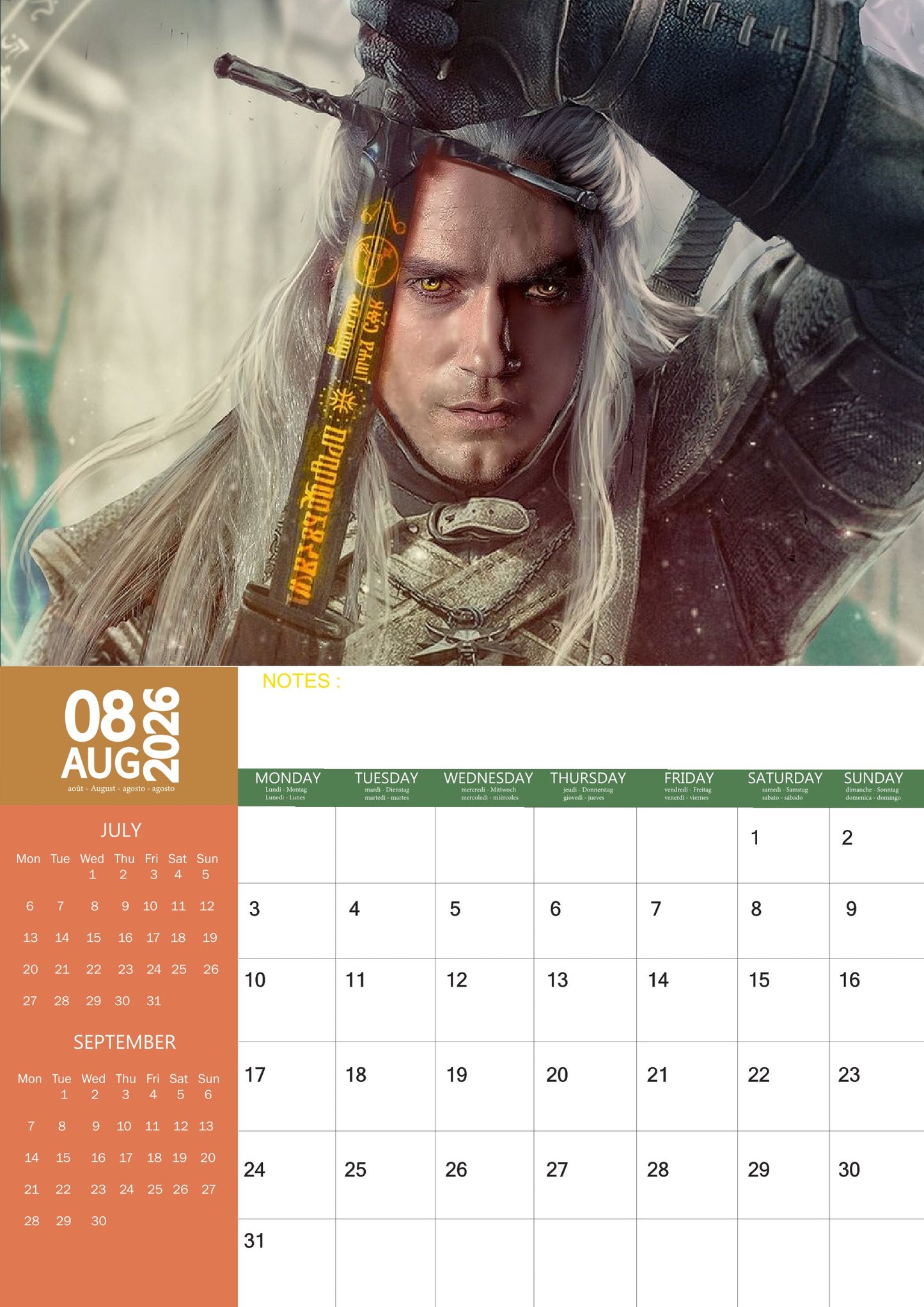Henry Cavill Celebrity Calendar 2026 – M-PRA Range