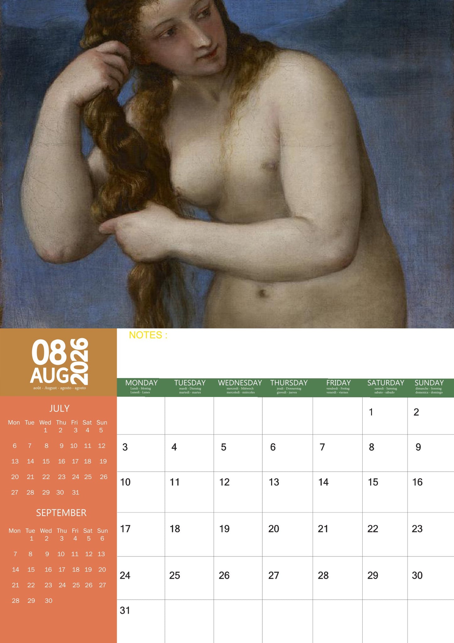 Nude Art Calendar 2026 – M-PRA Range