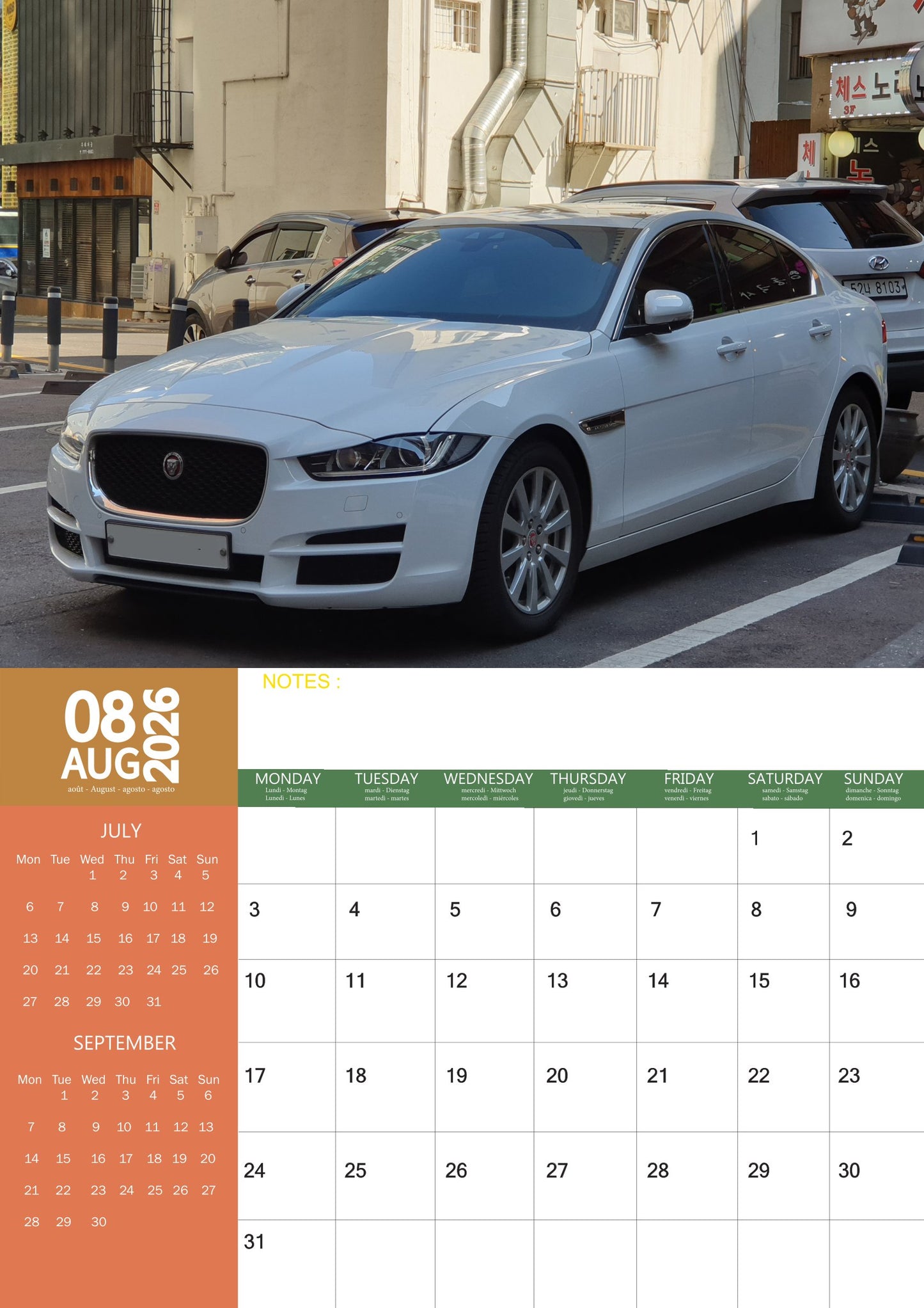 Jaguar Transport Calendar 2026 – M-PRA Range