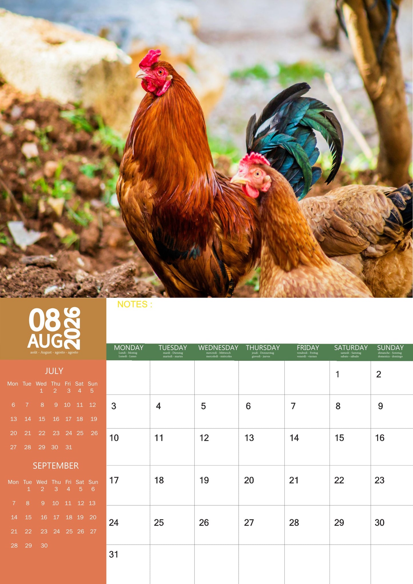 Chicken Calendar 2026 – M-PRA Range